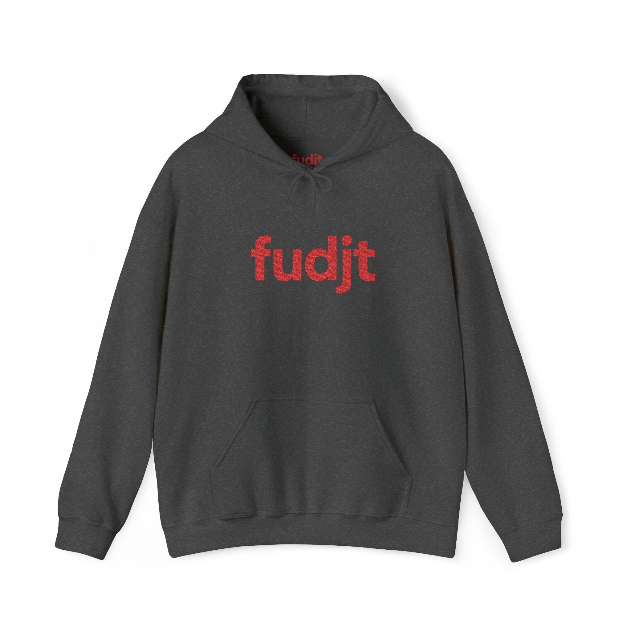 Red fudjt Embroidered Heavy Blend Hooded Sweatshirt | 15 Colors | Stand For Something.