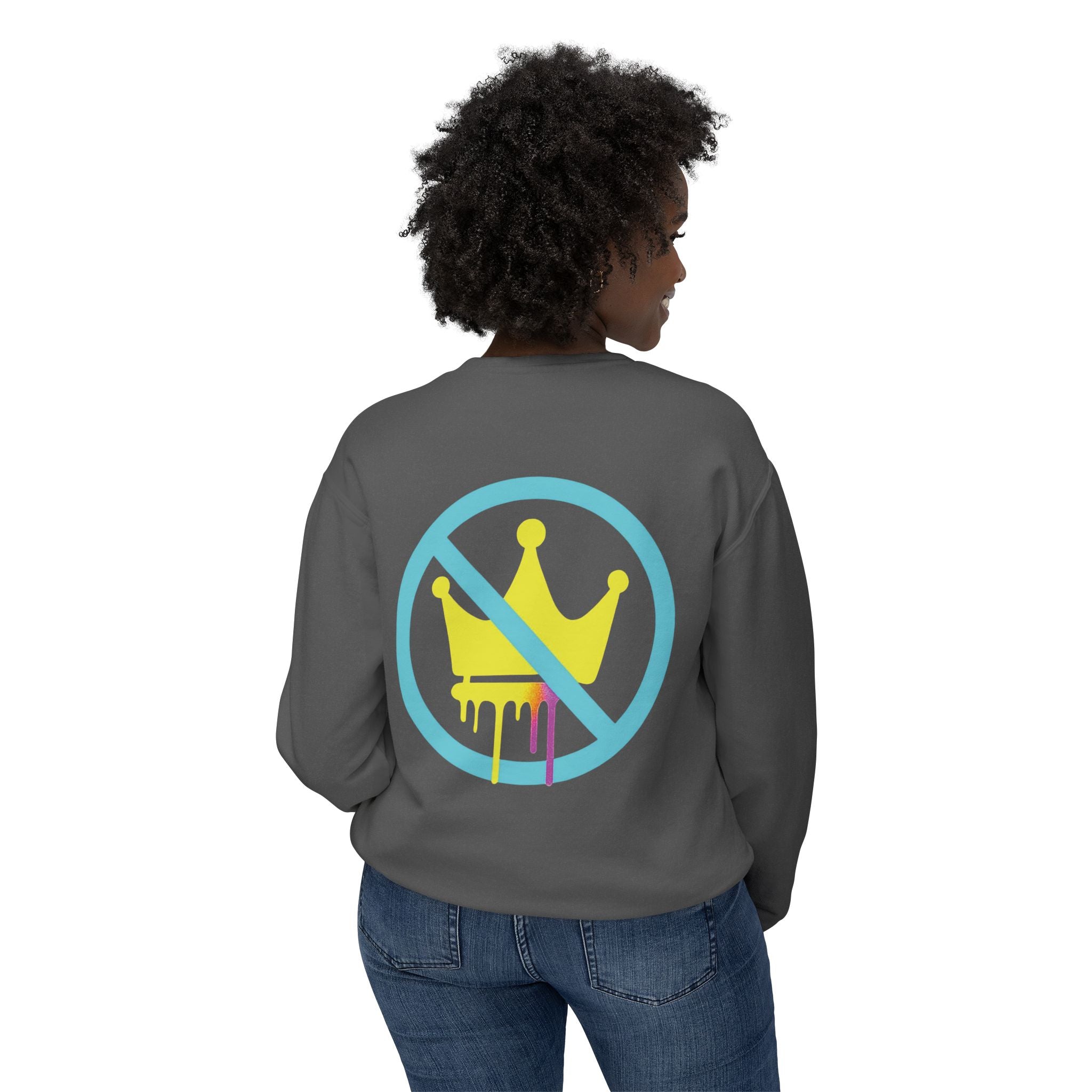 Rebel Loon fudjt Crewneck Sweatshirt – Graphic Loon Design, No Crowns Back | 6 Colors