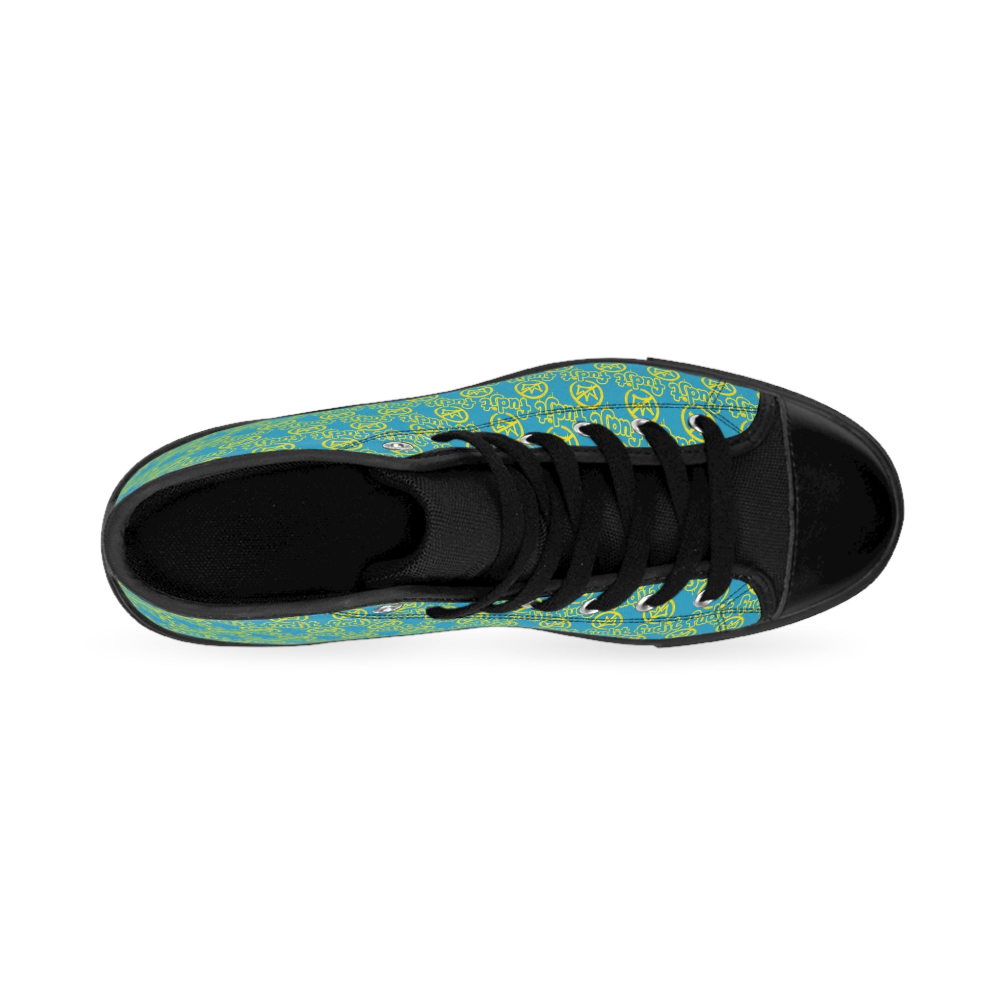 Turquoise Golden fudjt No Kings Street Style Sneakers | Men & Boys 1 High Top