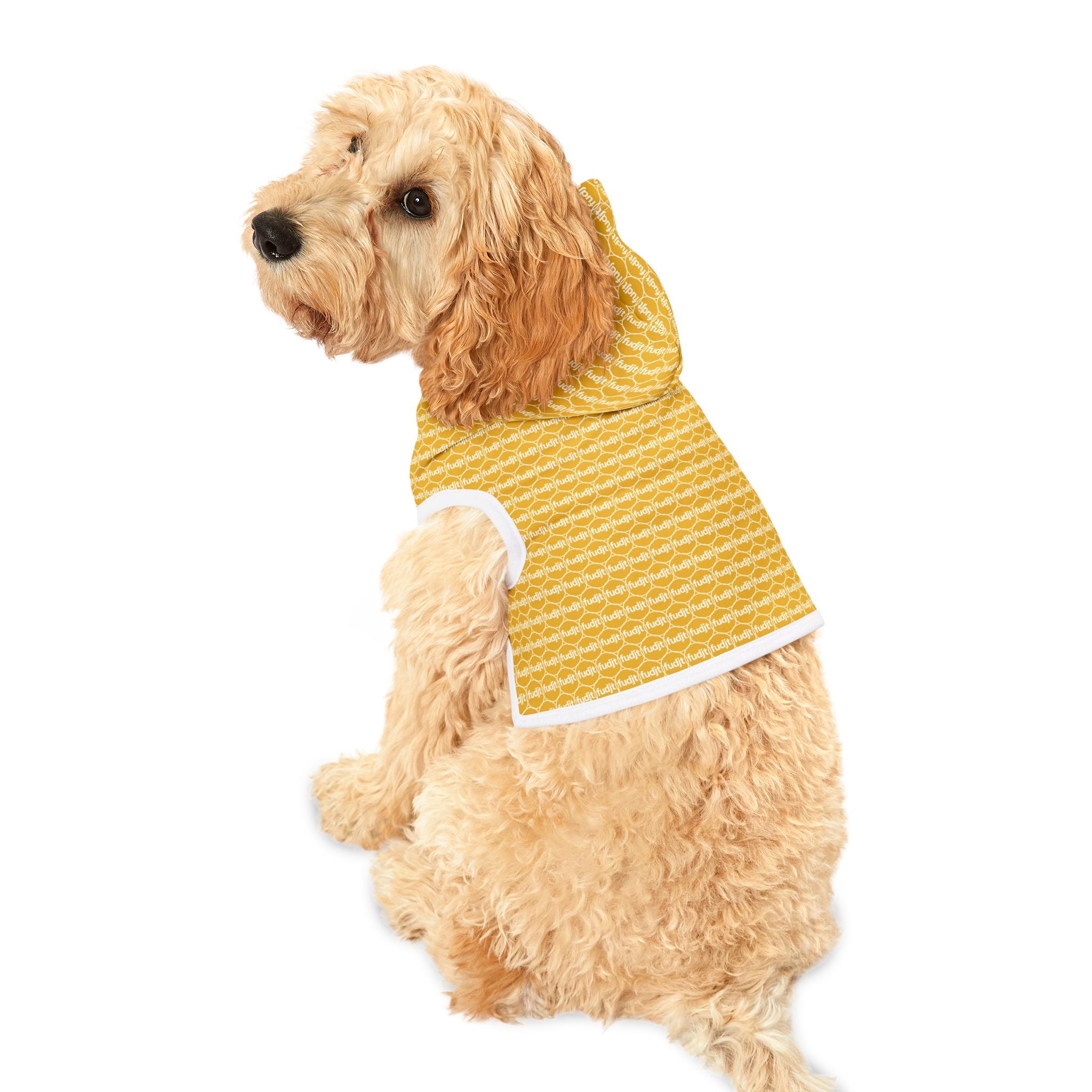 Yellow fudjt Pet Hoodie | Unbroken Chain 1.25 | 7 Sizes
