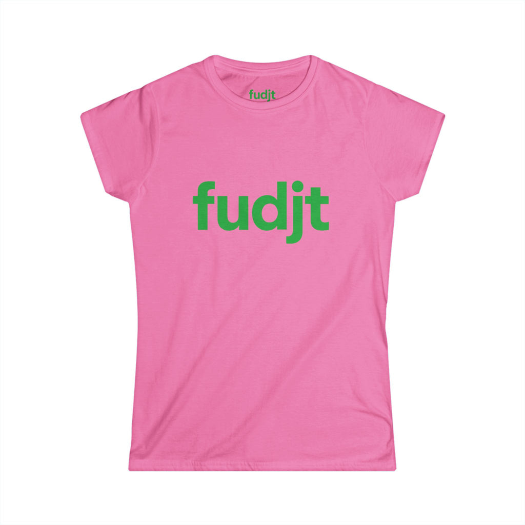 Women's Green fudjt logo Comfy Stylie Tee | 12 Colors