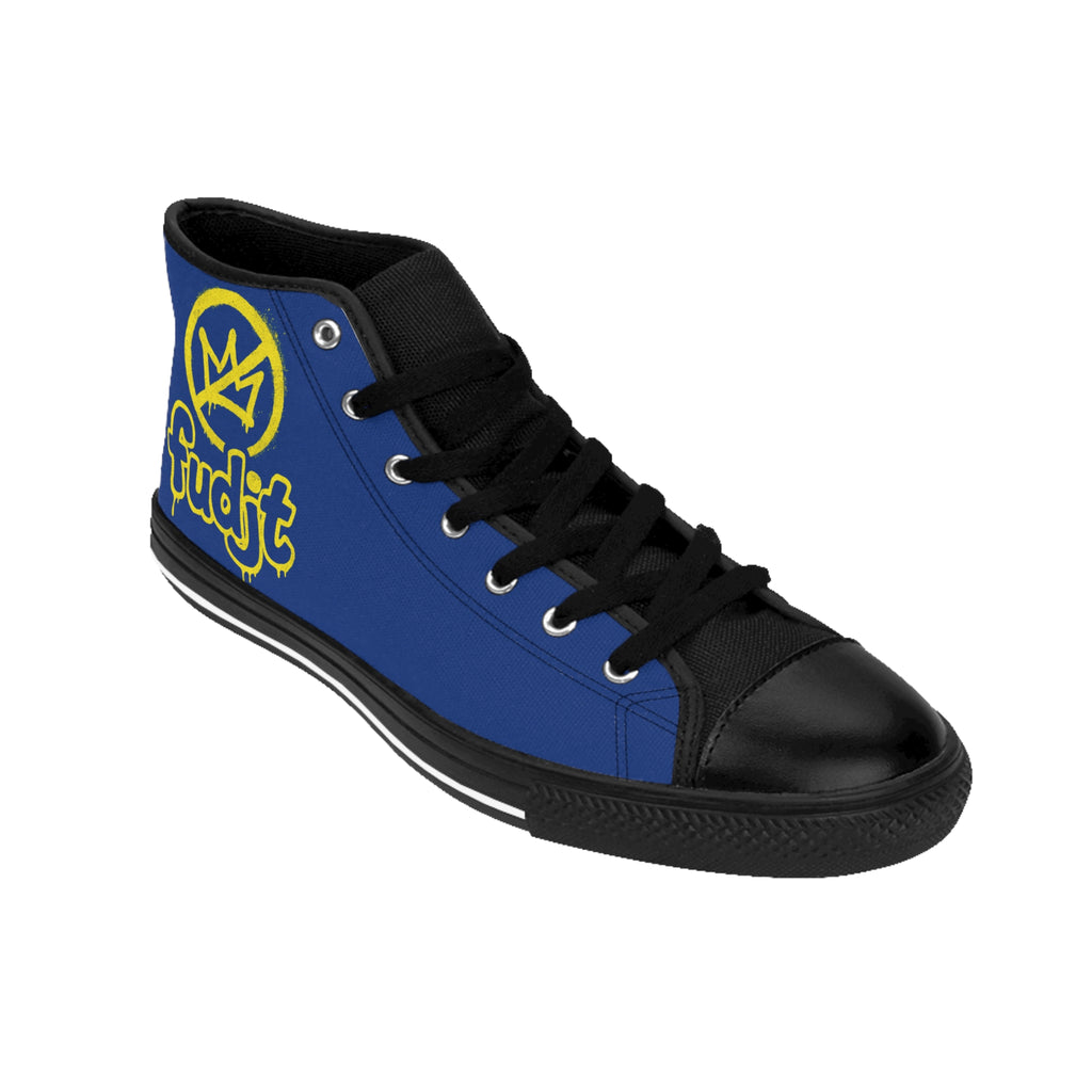 Dark Blue Golden fudjt No Kings Street Style Sneakers | Women & Girls 3.75 High Top