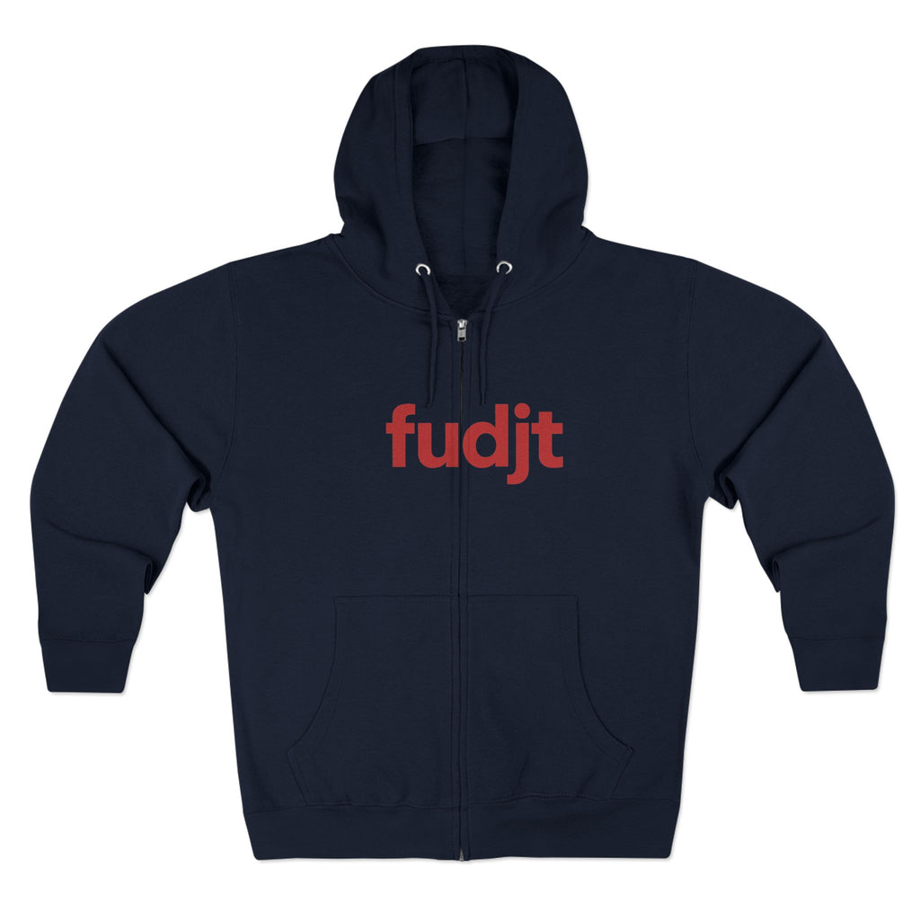 Zip Hoodie with Red fudjt Design | Cozy Everyday Comfort | 8 Colors