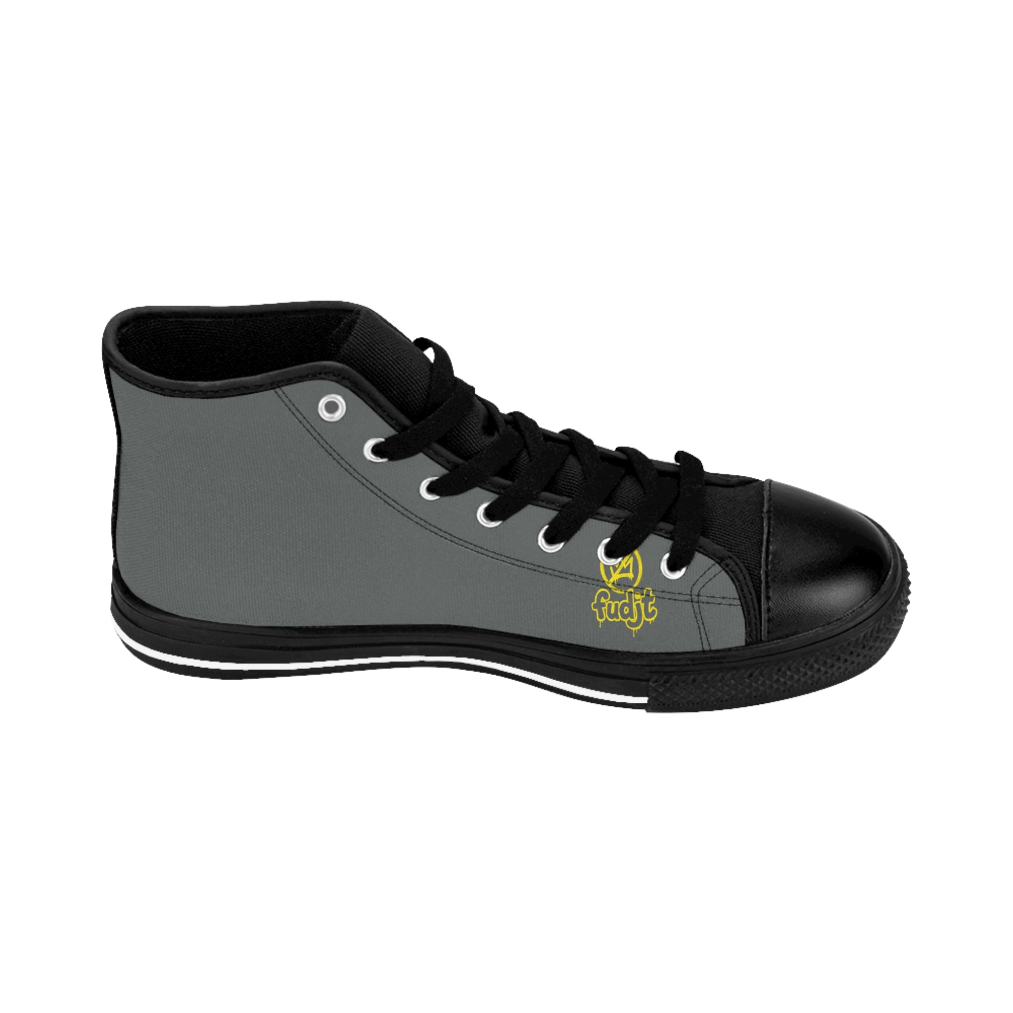 Dark Gray Golden fudjt No Kings Street Style Sneakers | Men & Boys 3.75 High Top