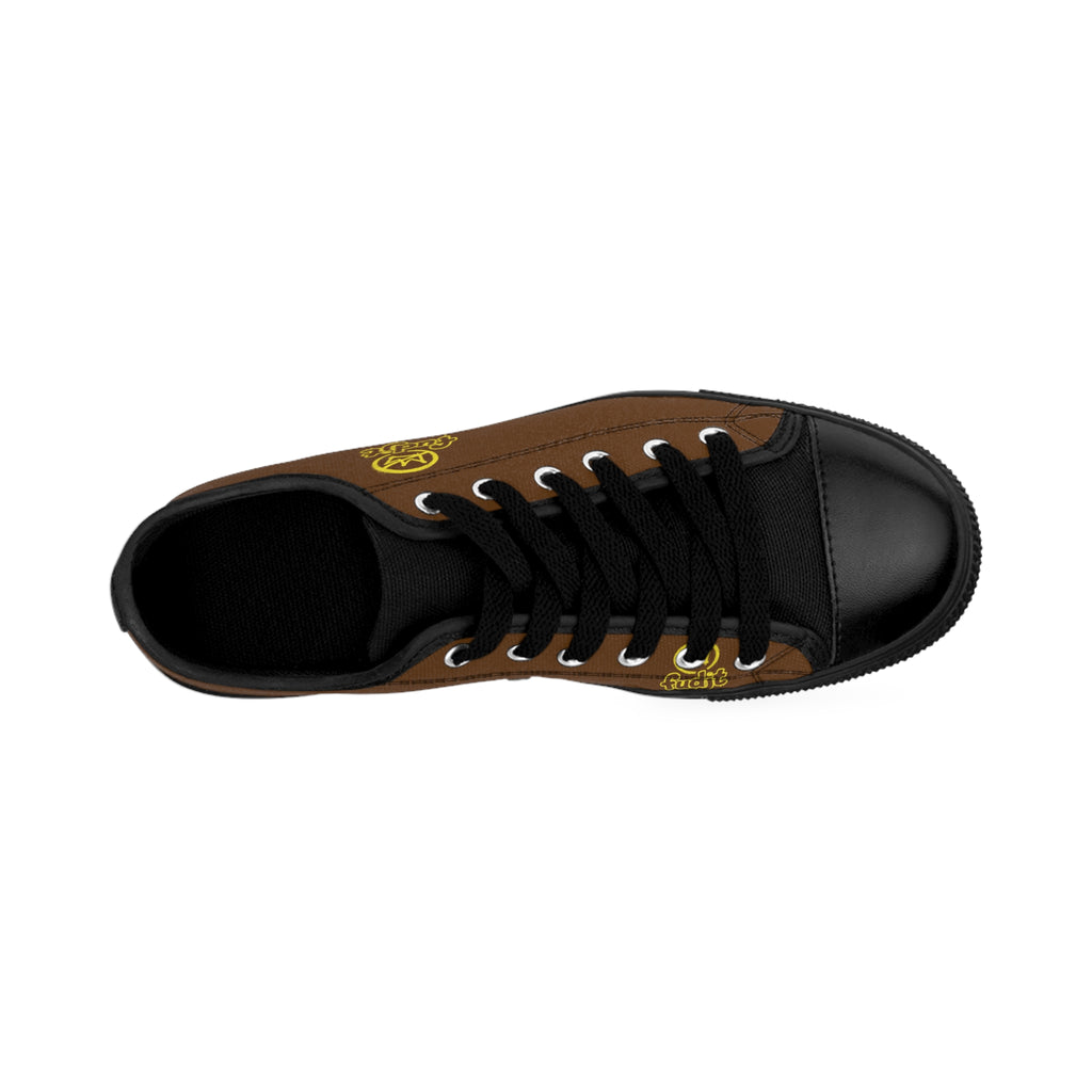 Brown Golden fudjt No Kings Street Style Sneakers | Women & Girls 1.5 Low Top