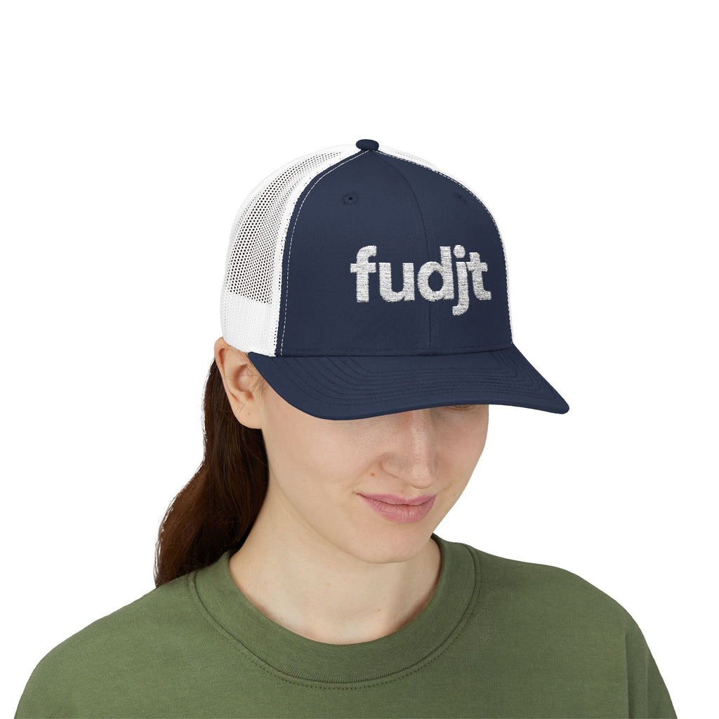 White fudjt logo Snapback Trucker Cap | 6 Colors