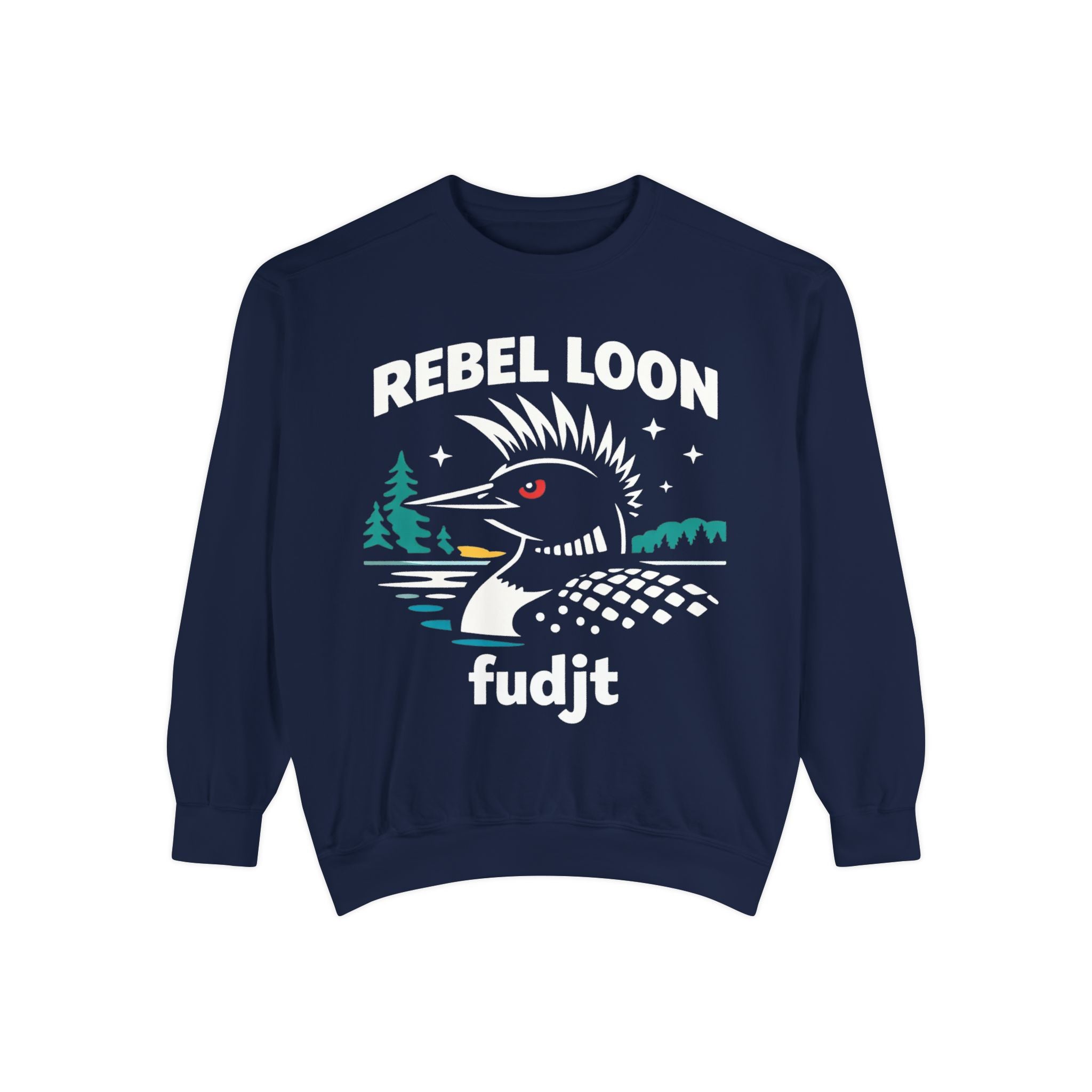 Rebel Loon fudjt Retro Wildlife Crewneck, Bold Pink Drip Backside | 14 Colors