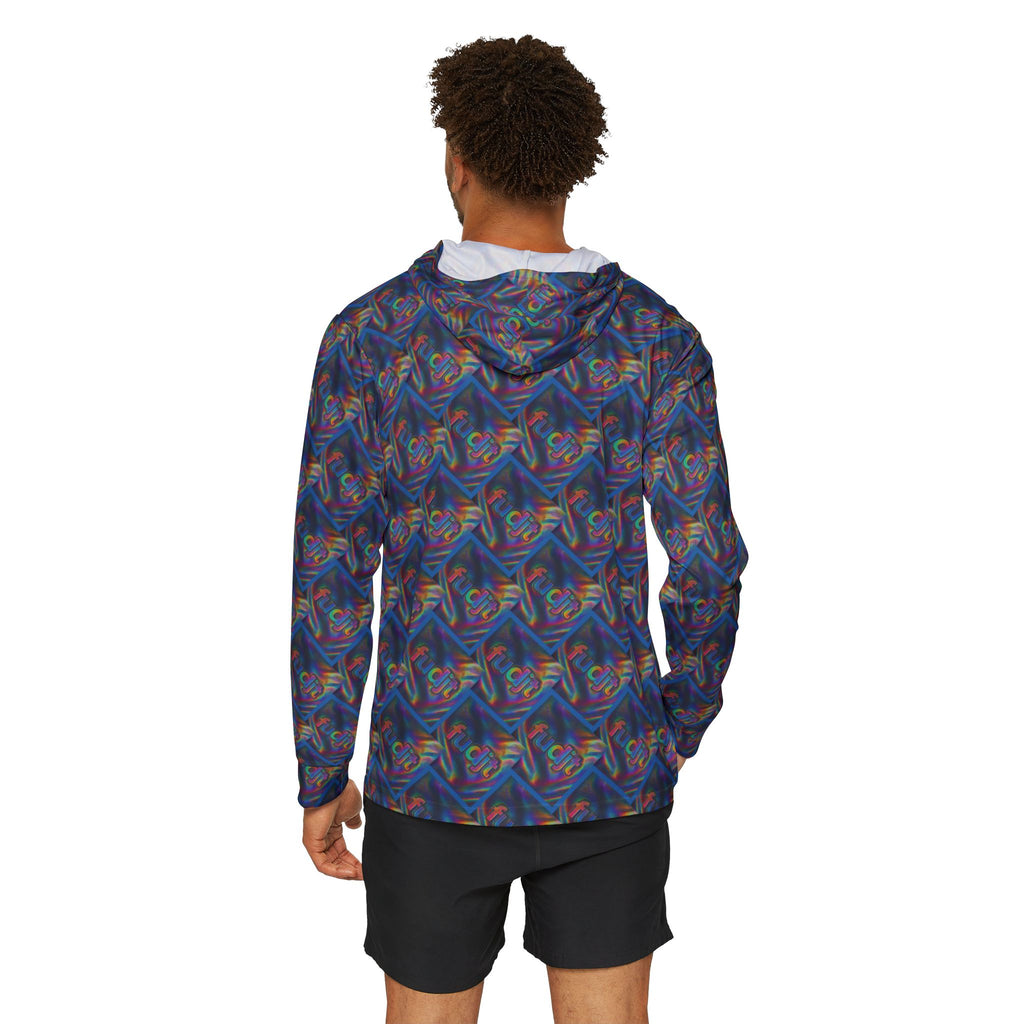 Blue Metallic fudjt Colors All Over Warmup Hoodie 3.5-45