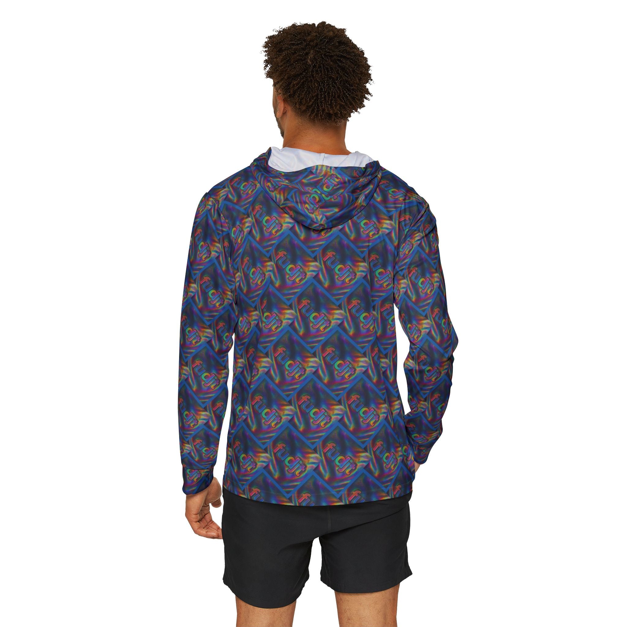 Blue Metallic fudjt Colors All Over Warmup Hoodie 3.5-45