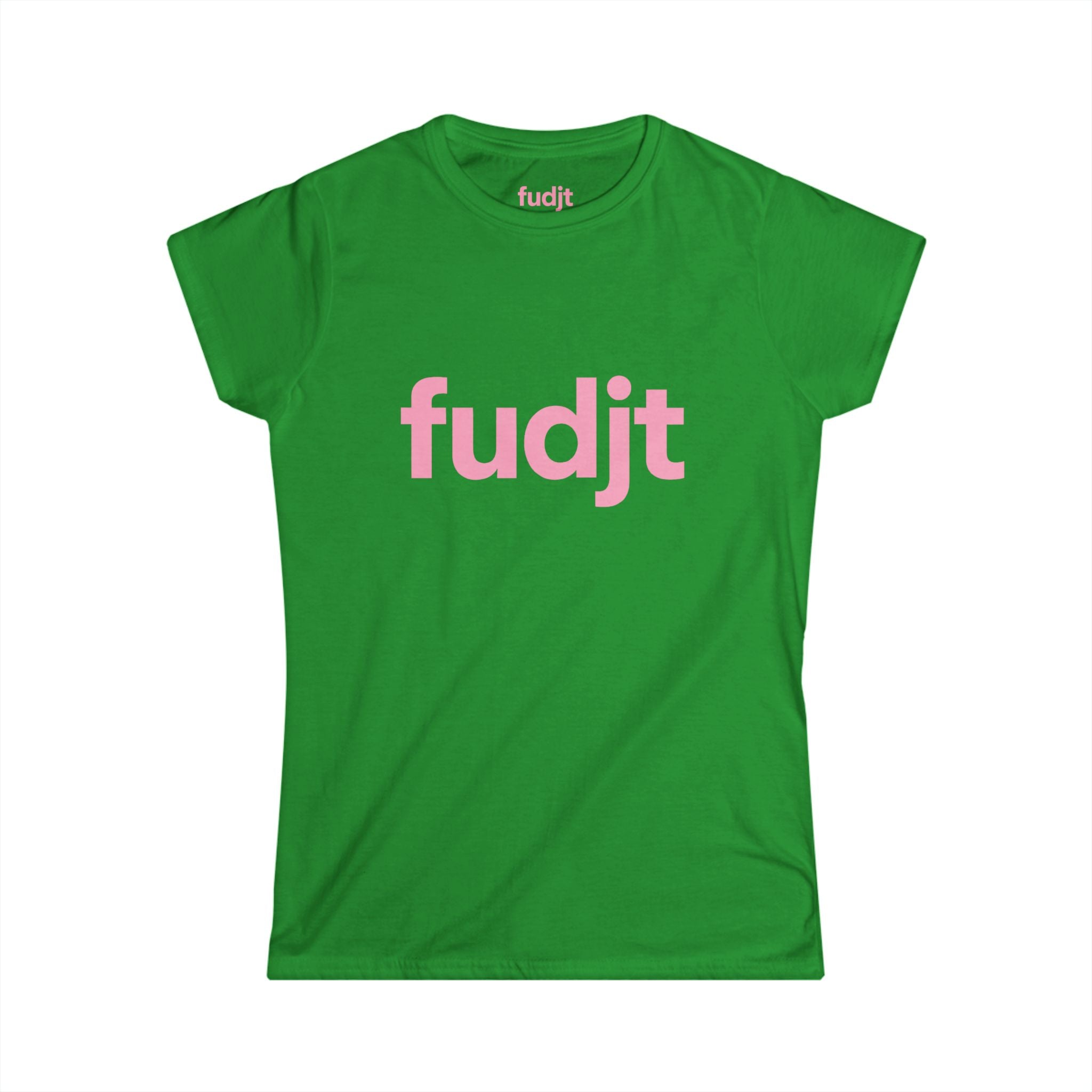 Women's Pink fudjt logo Comfy Stylie Tee | 12 Colors