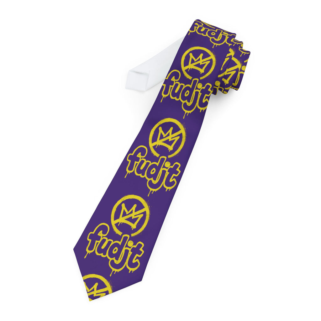 Purple BOLD Golden fudjt No Kings Necktie