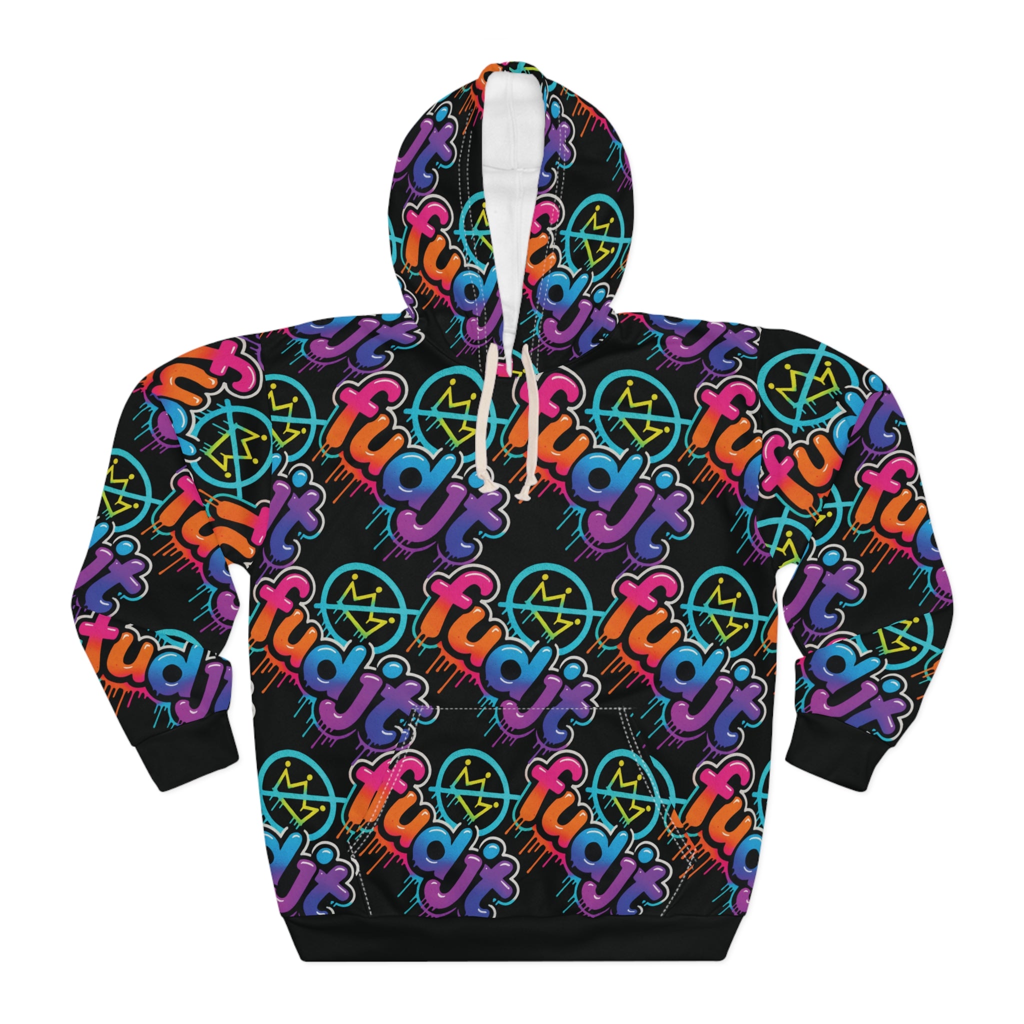 fudjt No Kings Clown Town Hoodie | All Over Black 10-45