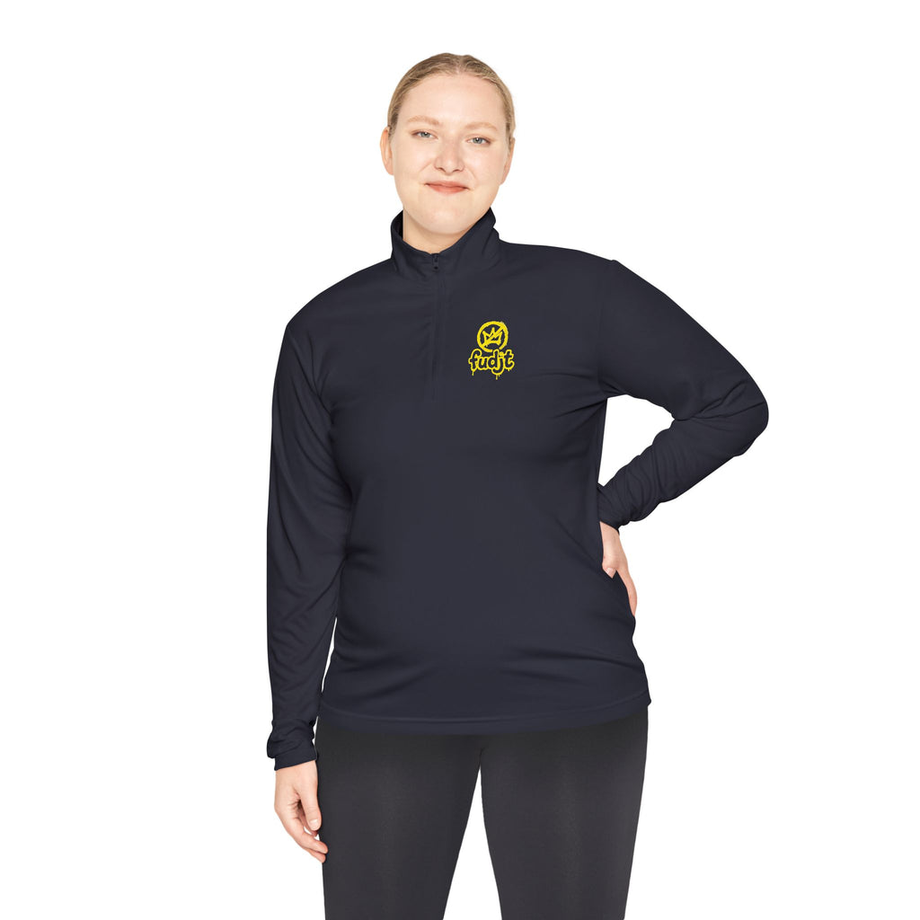 Quarter-Zip Performance Pullover | Golden fudjt No Kings | BOLD BACKSIDE | 8 Colors