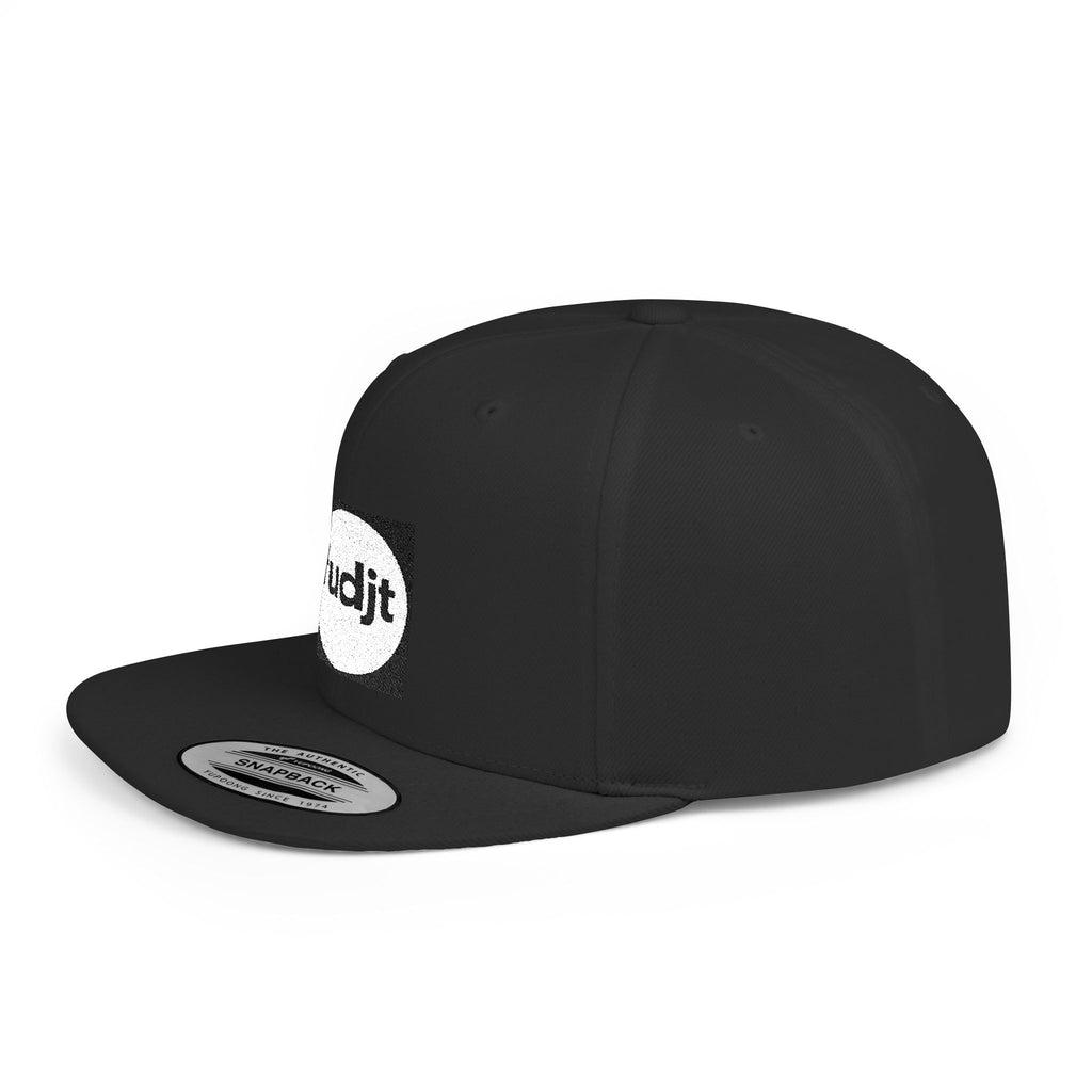 Black Square fudjt Circle Flat Bill Snapback Hat | Embroidered |  15 Colors
