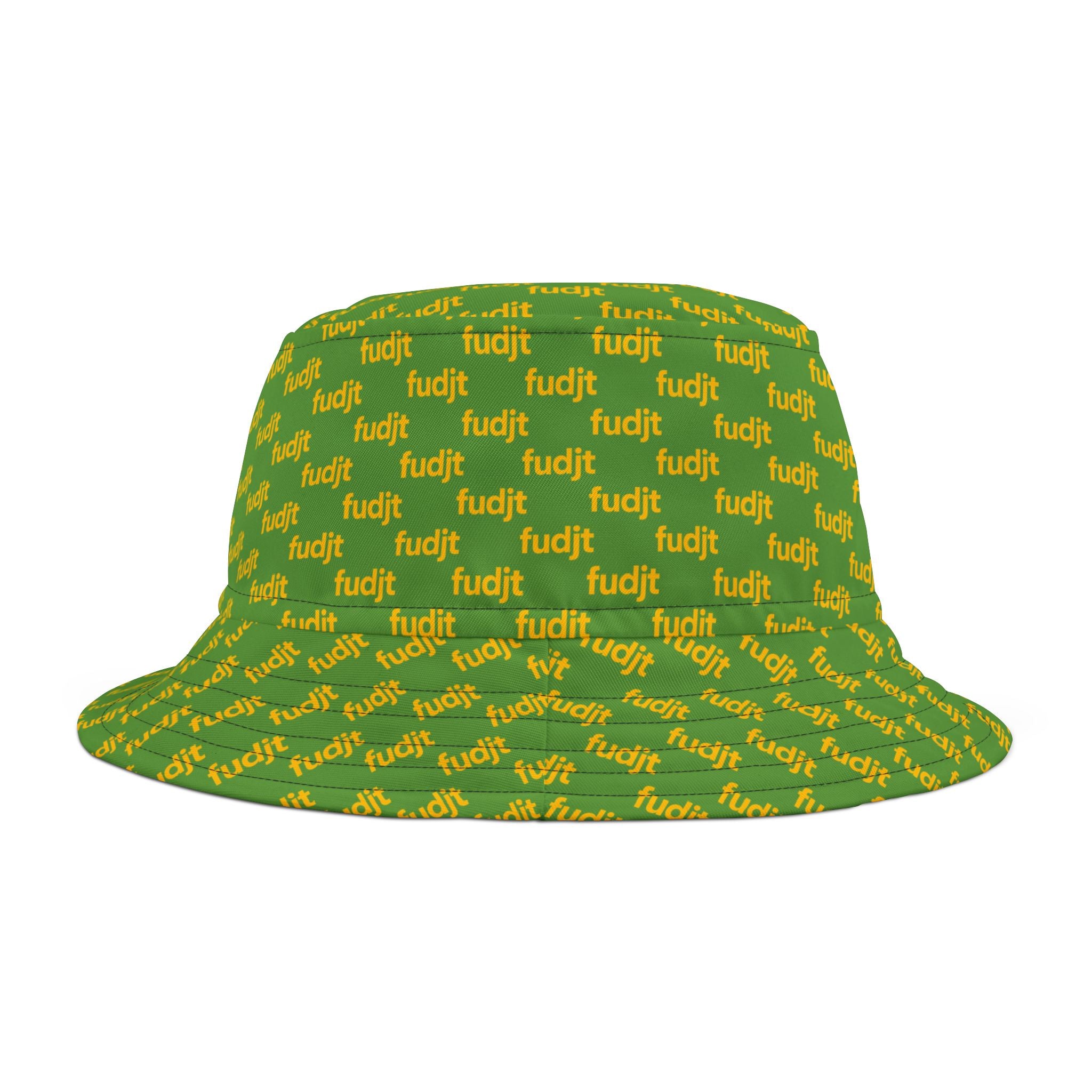 Trendy Yellow fudjt All Over on Light Green Bucket