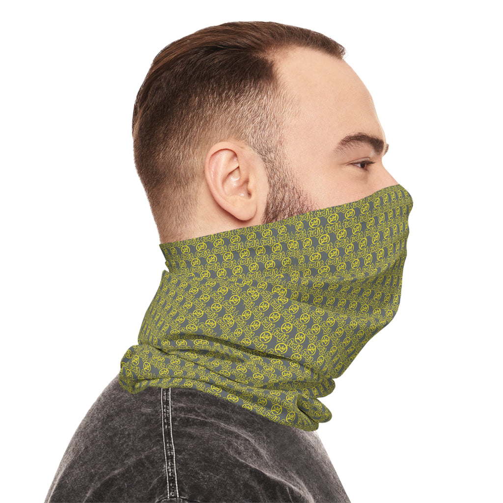 Dark Gray Golden fudjt No Kings .5 Neck Gaiter