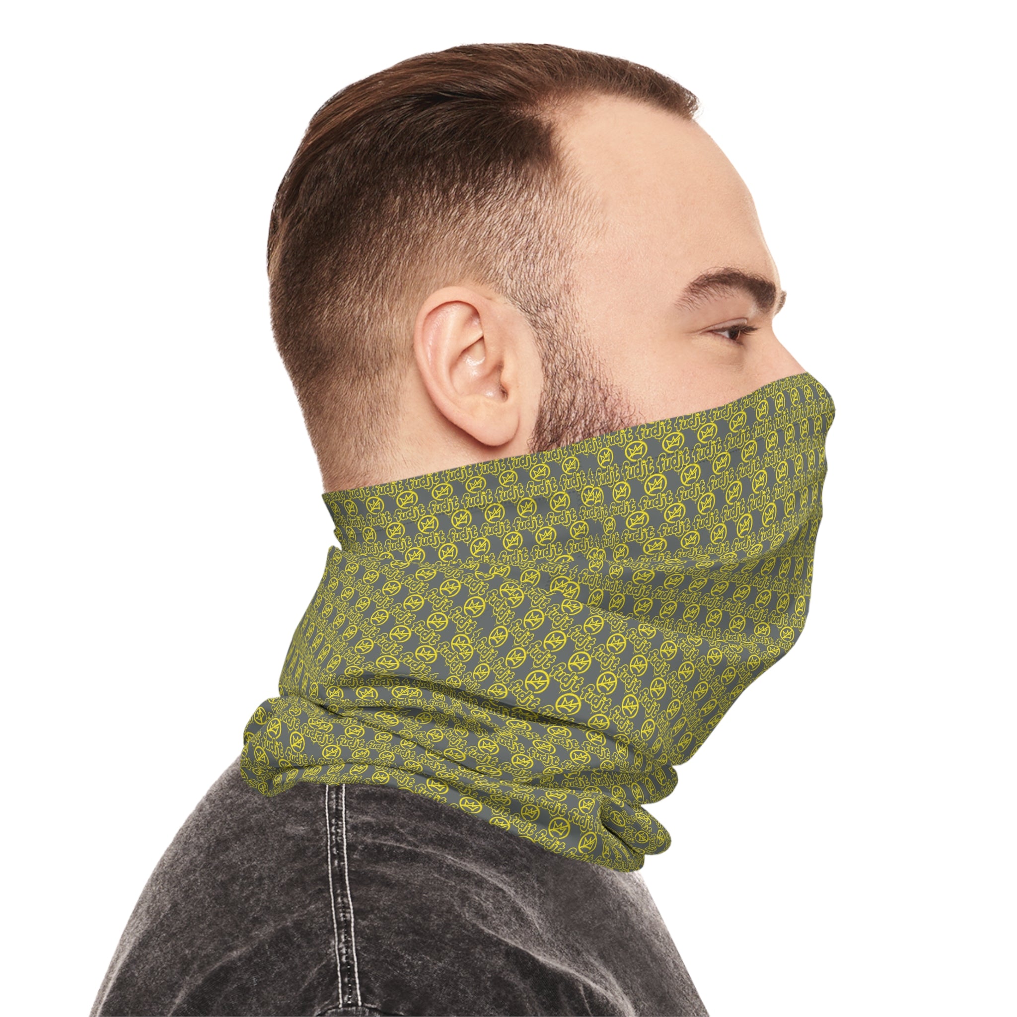 Dark Gray Golden fudjt No Kings .5 Neck Gaiter