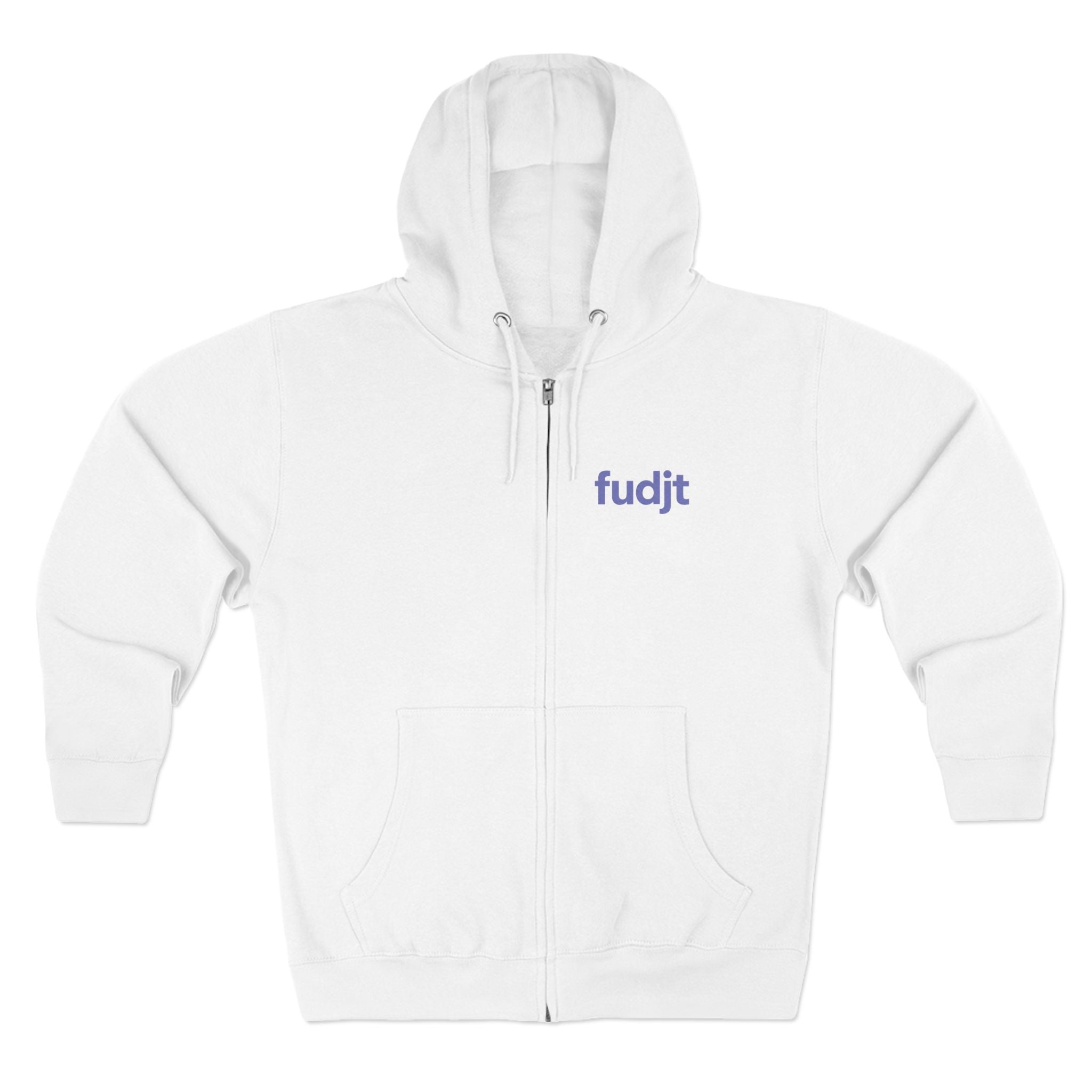 Zip Hoodie with Bigfoot Rising Backside + Light Blue fudjt on Front | 8 Colors