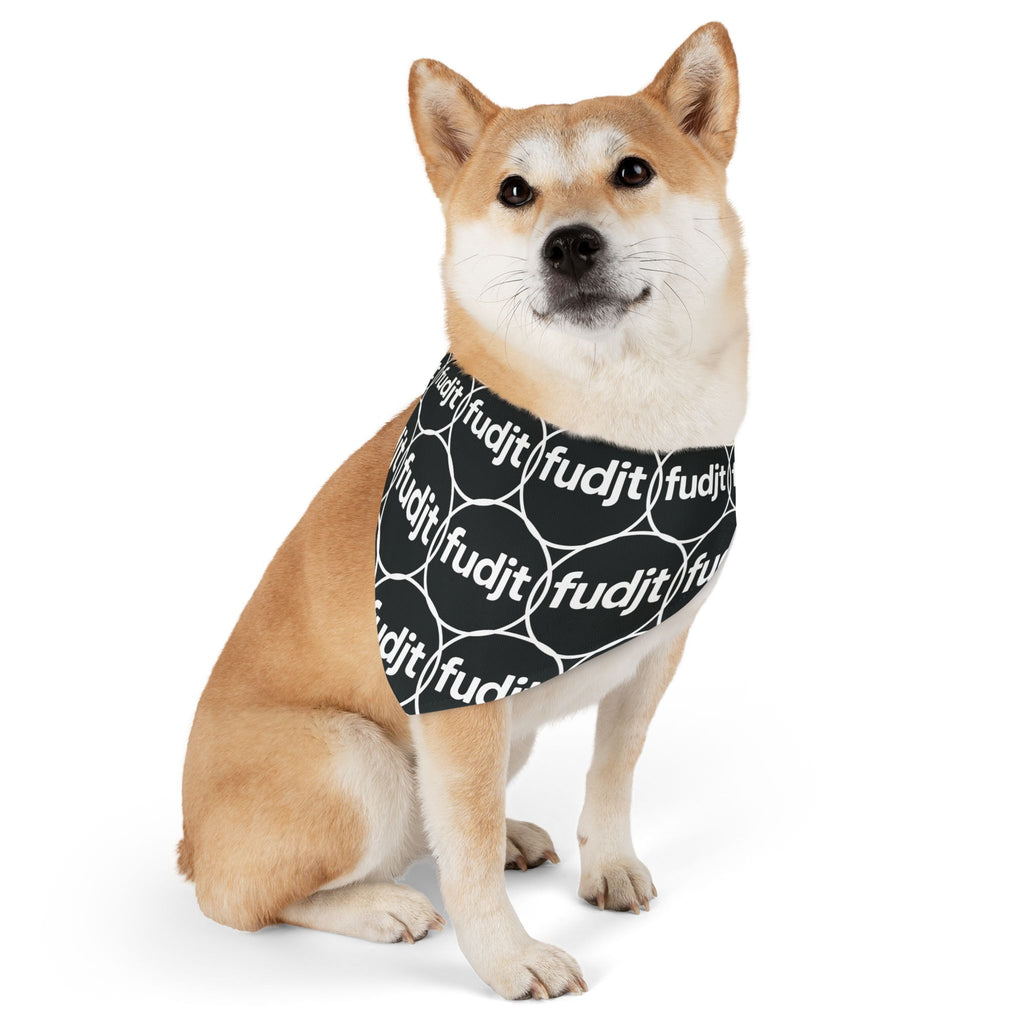 Black fudjt Unbroken Chain 2.5  Bandana Collar for Dogs, Cats & More | 4 Sizes - view 2 - L