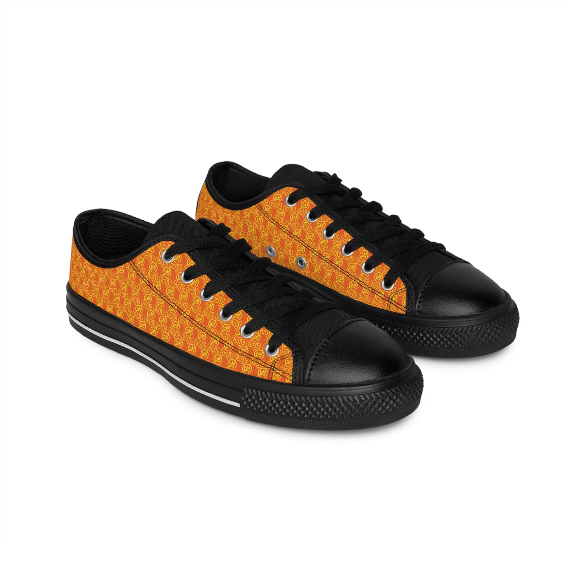 Orange Golden fudjt No Kings Street Style Sneakers | Women & Girls All Over .5 Low Top