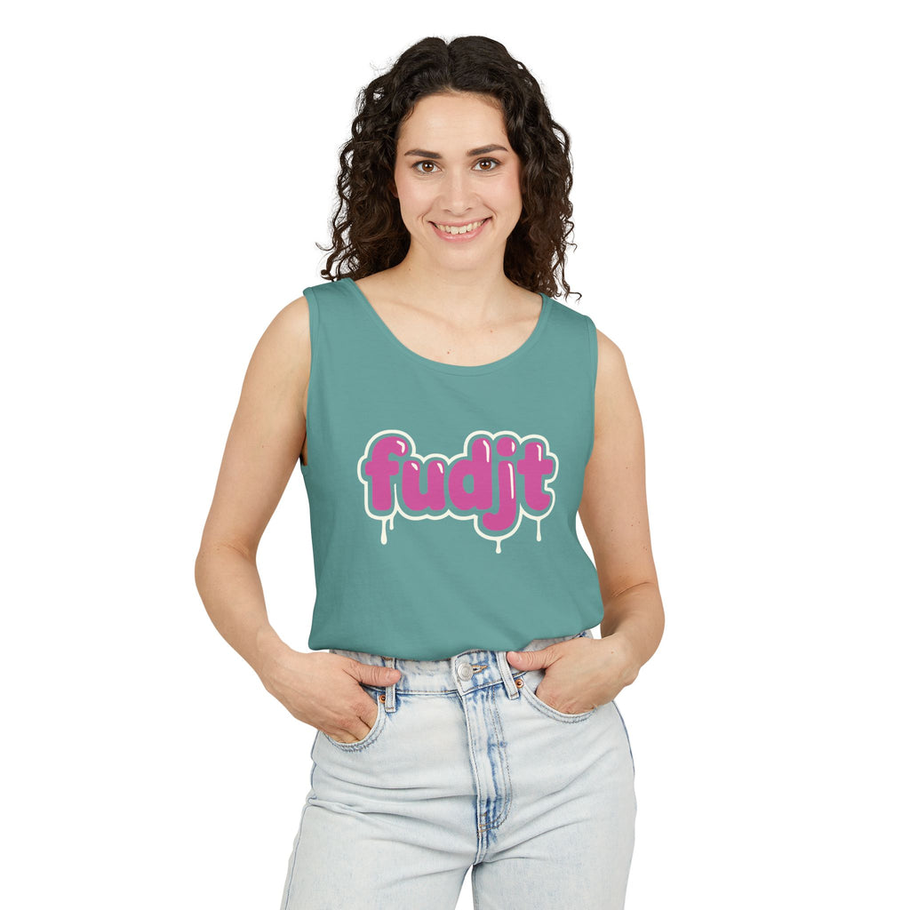 Pink Drip fudjt Long Tank Top | 16 Colors