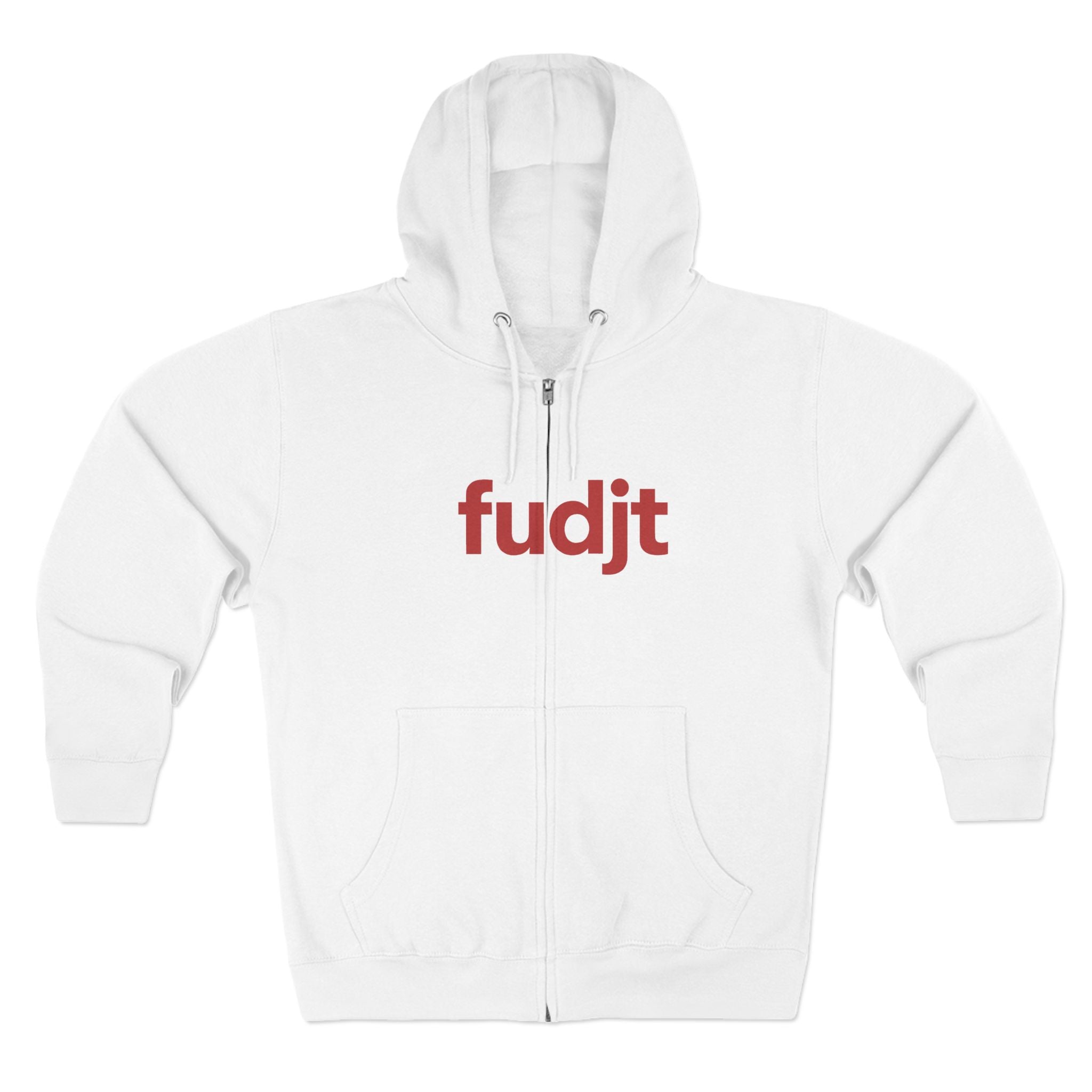 Zip Hoodie with Red fudjt Design | Cozy Everyday Comfort | 8 Colors