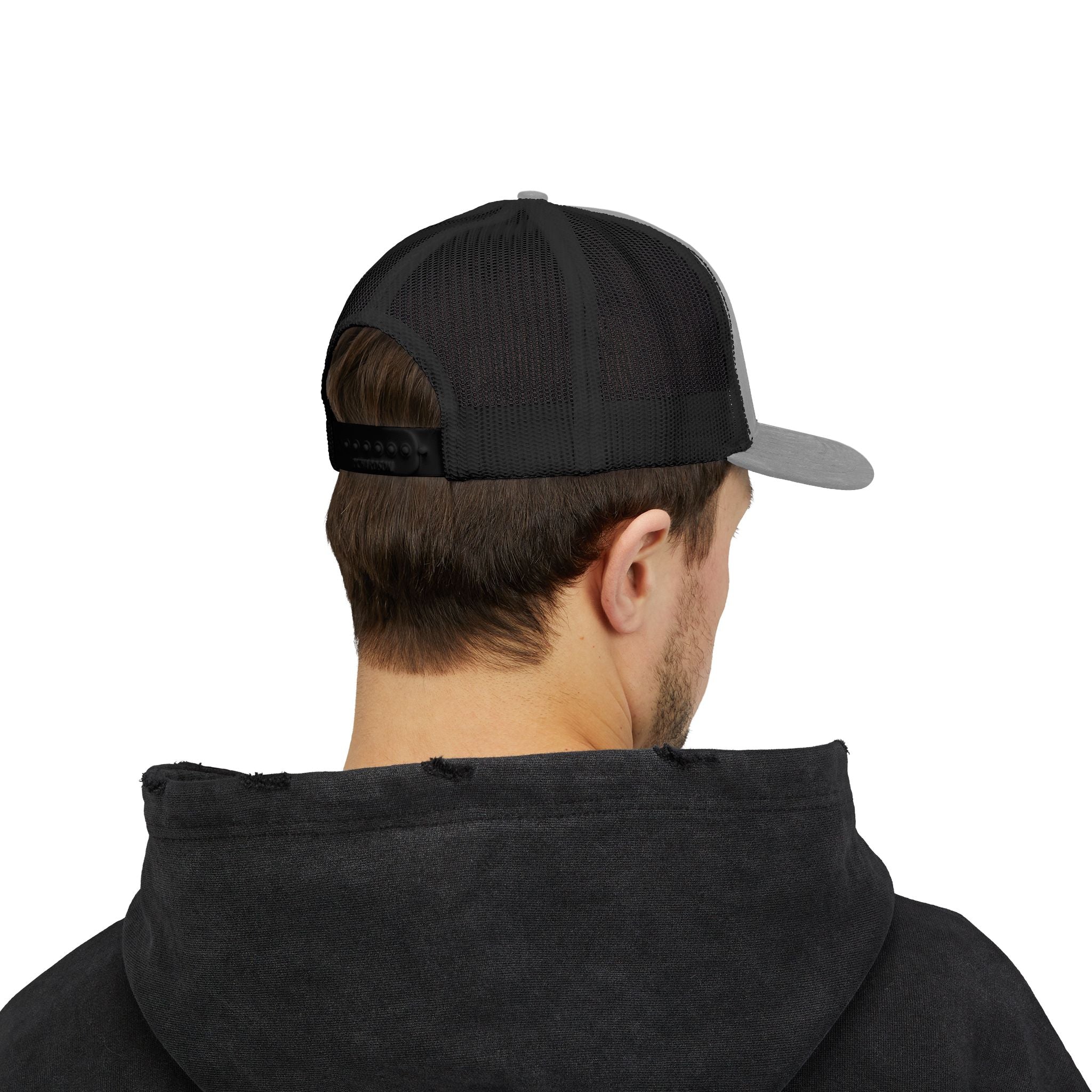 He's on the List | White Embroidered Fudjt Snapback Trucker Cap in 6 Colors | Trending Now