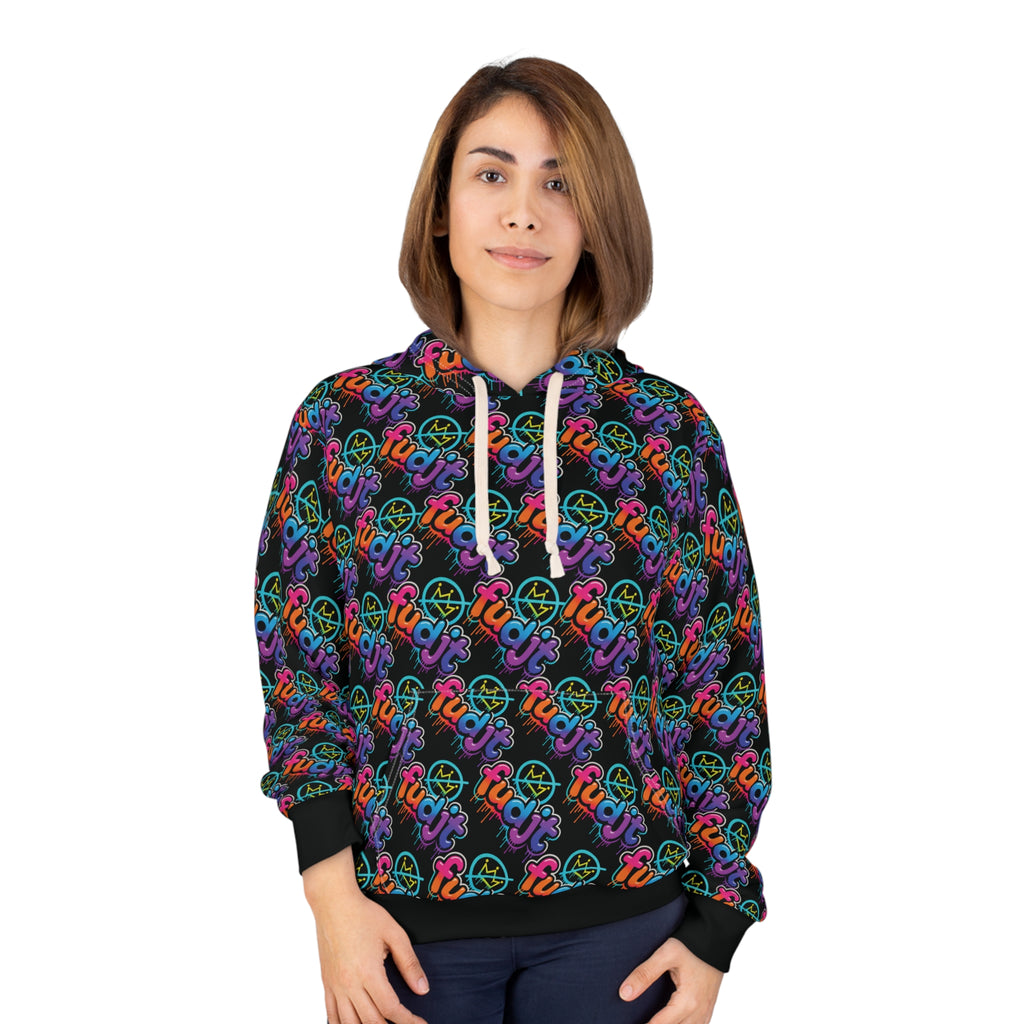 fudjt No Kings Clown Town Hoodie | All Over Black Stagger Lee 5-45