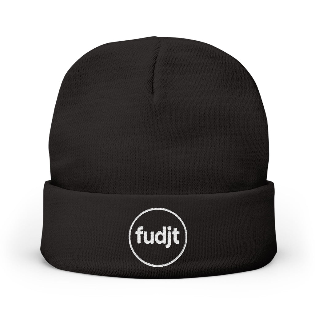 fudjt Circle Knit Beanie | White Embroidery | 5 Colors