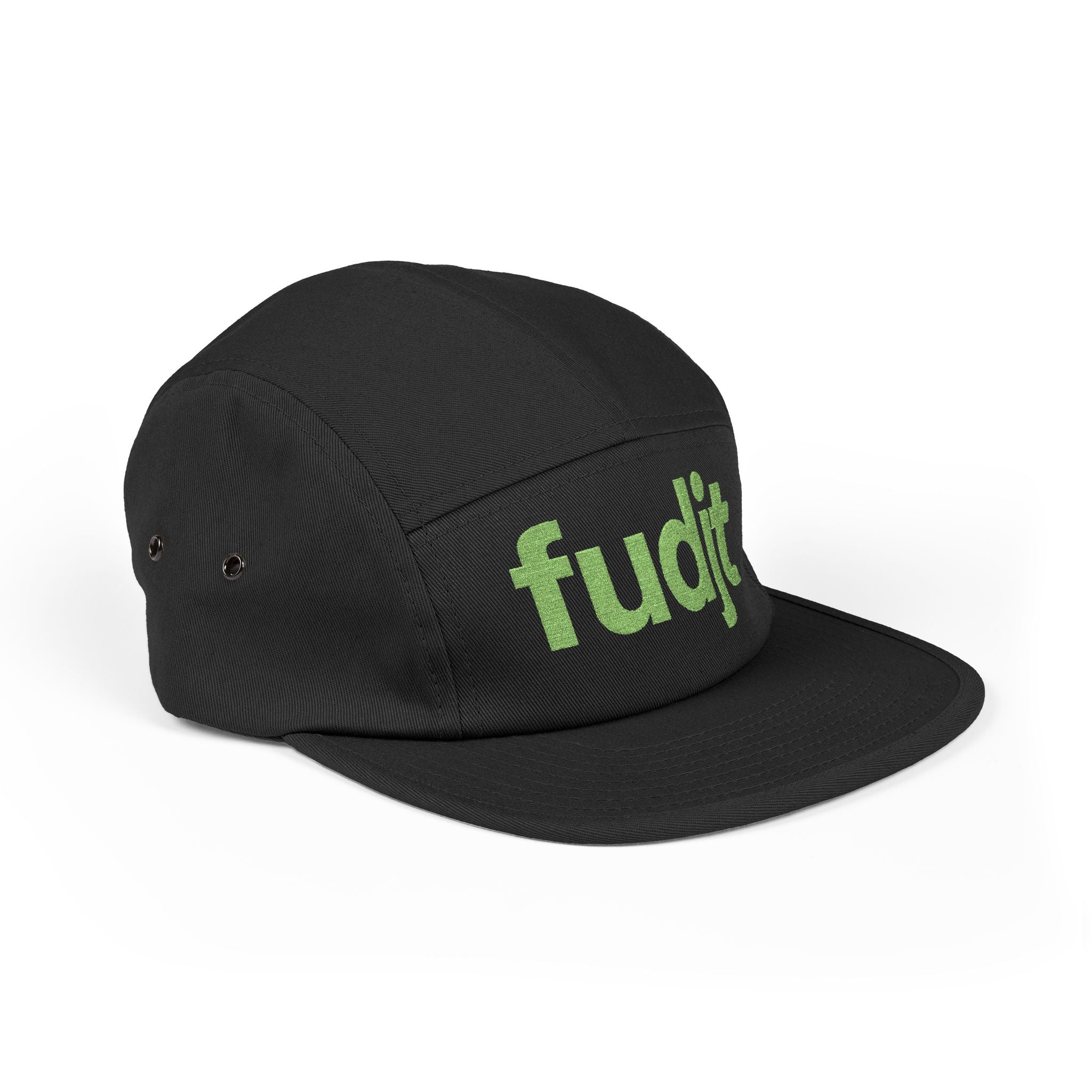 Embroidered 5 Panel Cap - Green fudjt Logo - 7 Colors