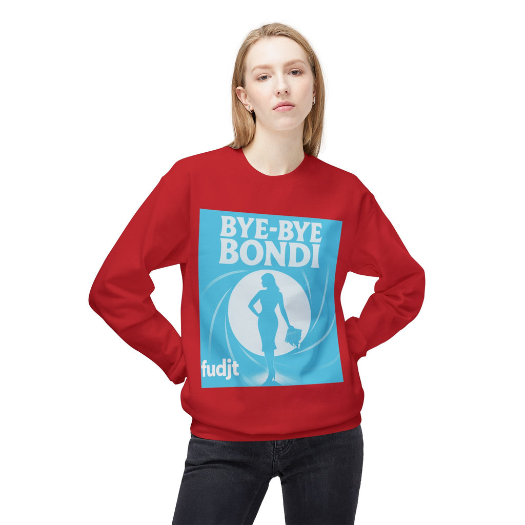 BYE-BYE BONDI | Blue Smoke Screen Retro fudjt Crewneck Sweatshirt | 14 Colors