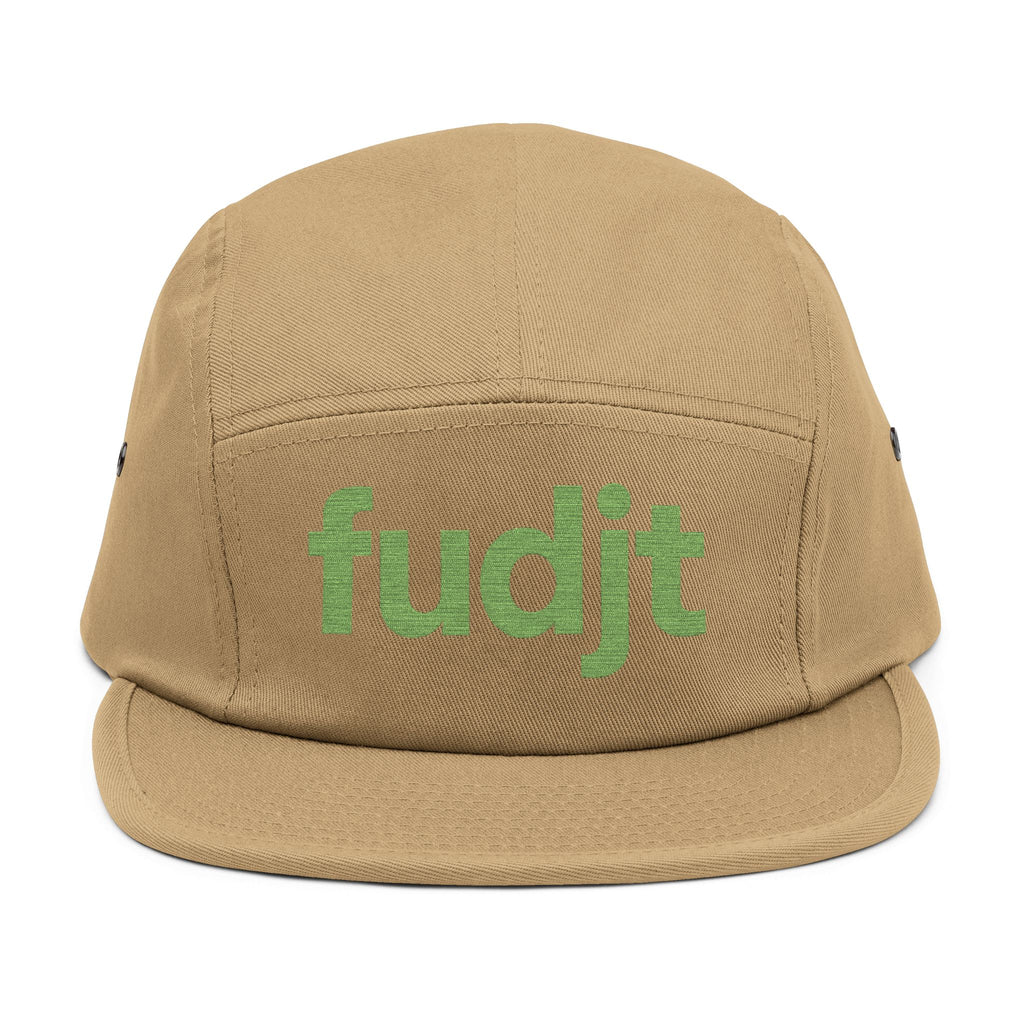 Embroidered 5 Panel Cap - Green fudjt Logo - 7 Colors