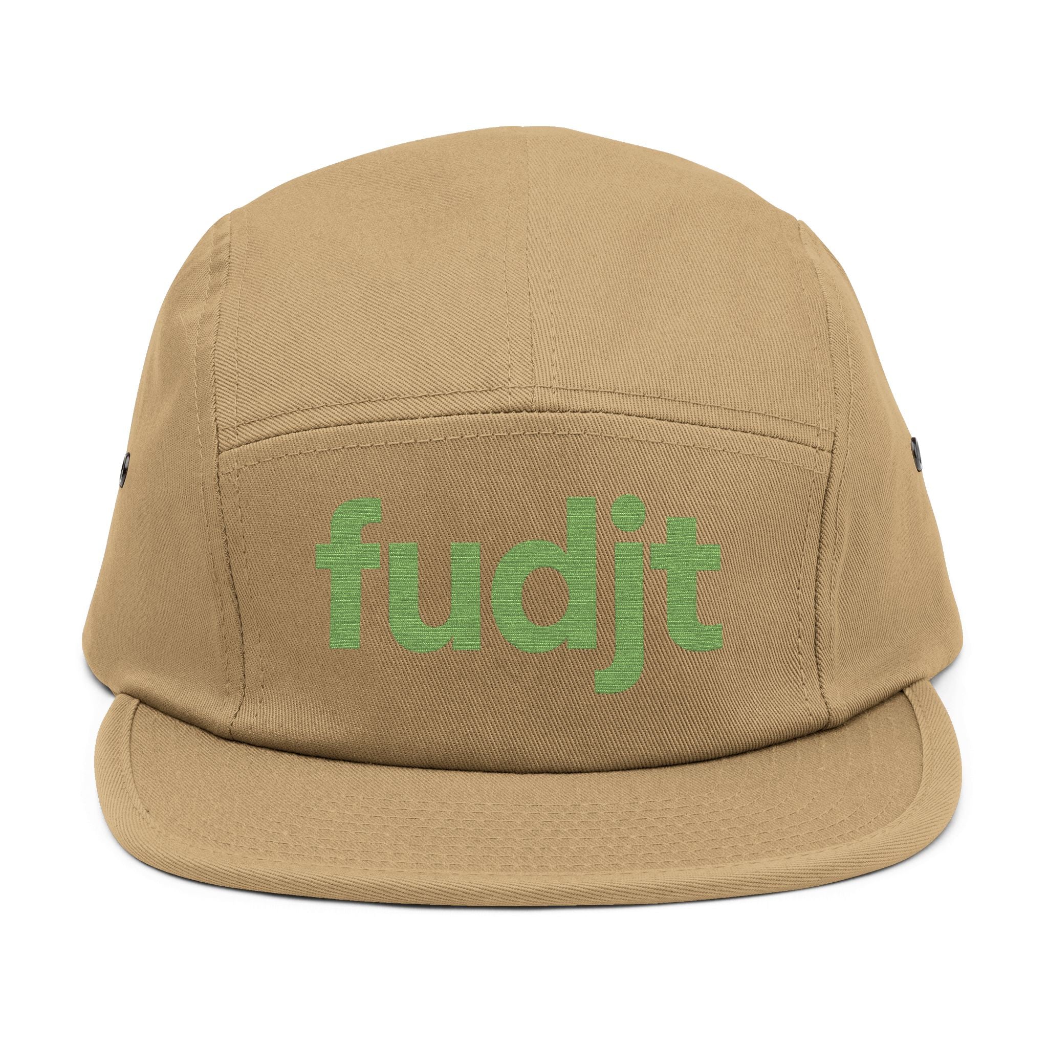 Embroidered 5 Panel Cap - Green fudjt Logo - 7 Colors