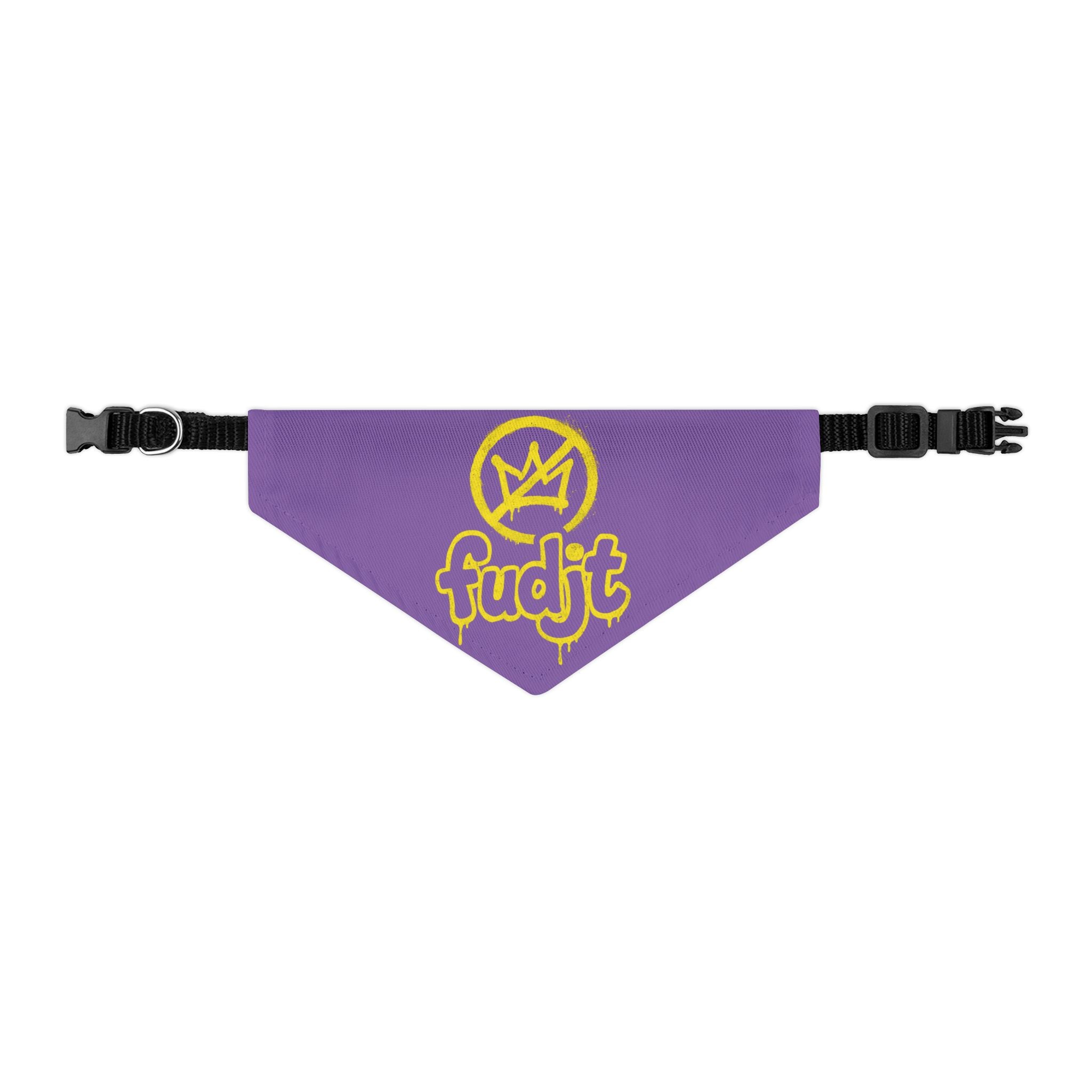 Light Purple Golden fudjt No Kings Bandana Collar for Dogs, Cats & More | 4 Sizes