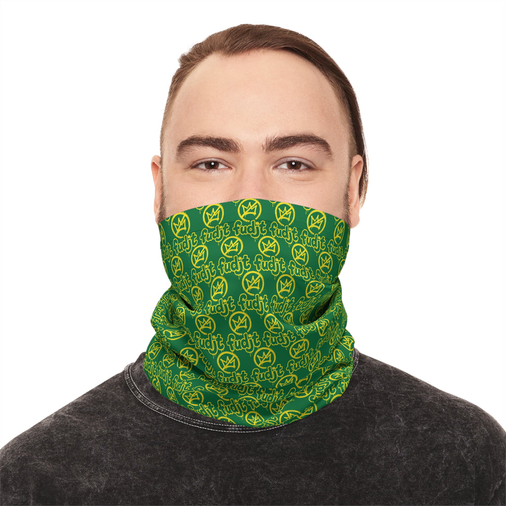 Dark Green Golden fudjt No Kings 1.25 Neck Gaiter
