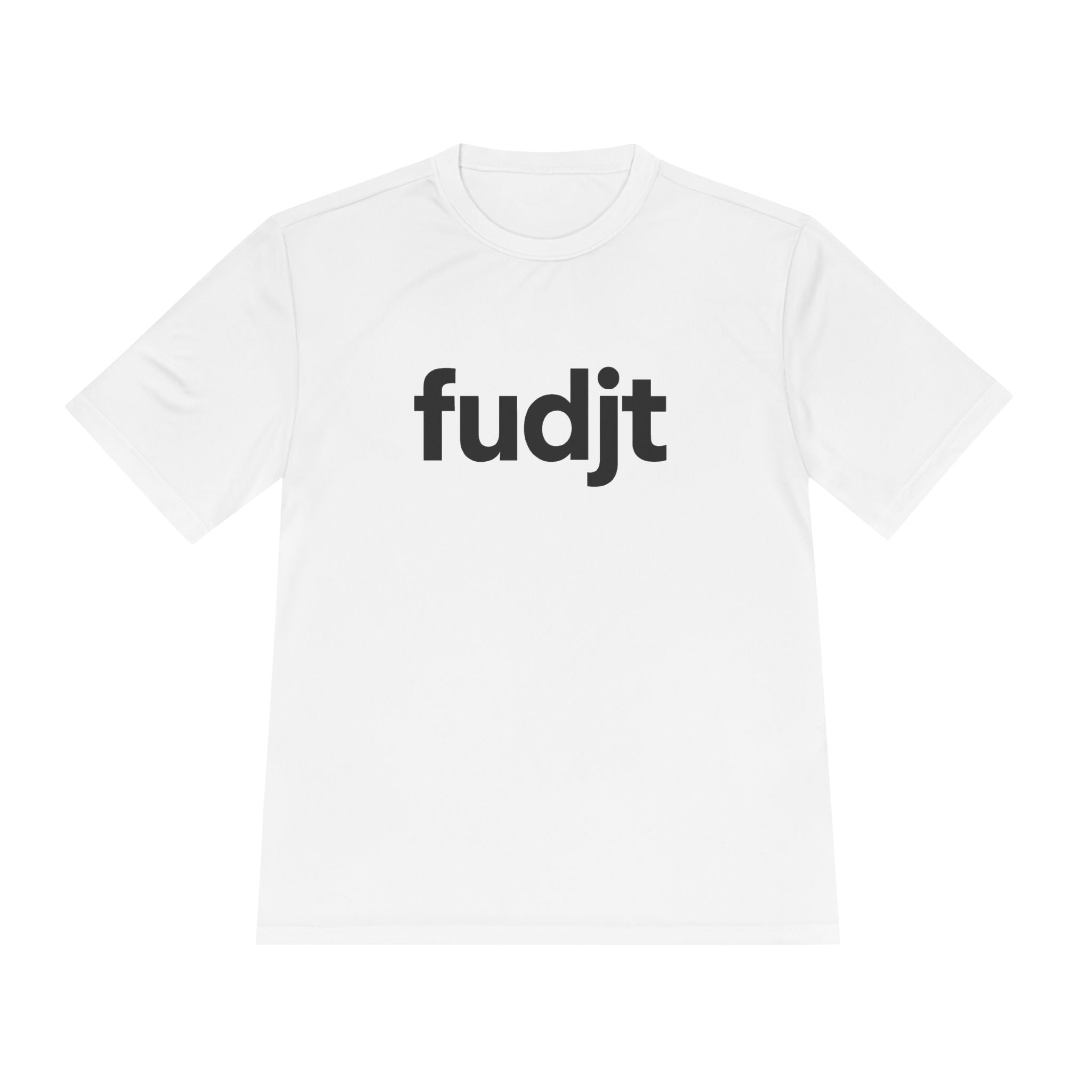 Black fudjt design Moisture Wicking Performance Tee | 12 Colors - view 2 - White