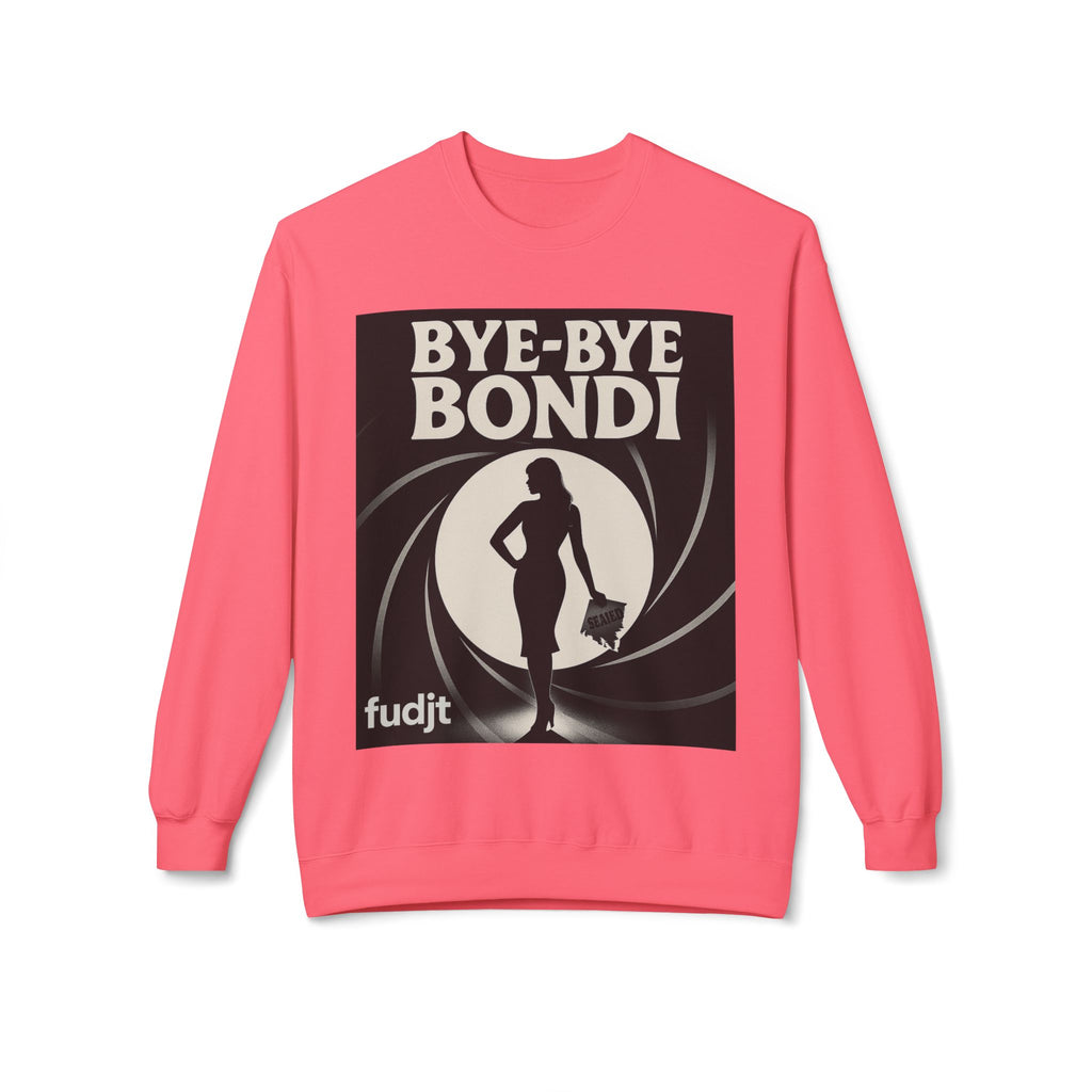 BYE-BYE BONDI | Black Smoke Screen Retro Fudjt Crewneck Sweatshirt | 14 Colors