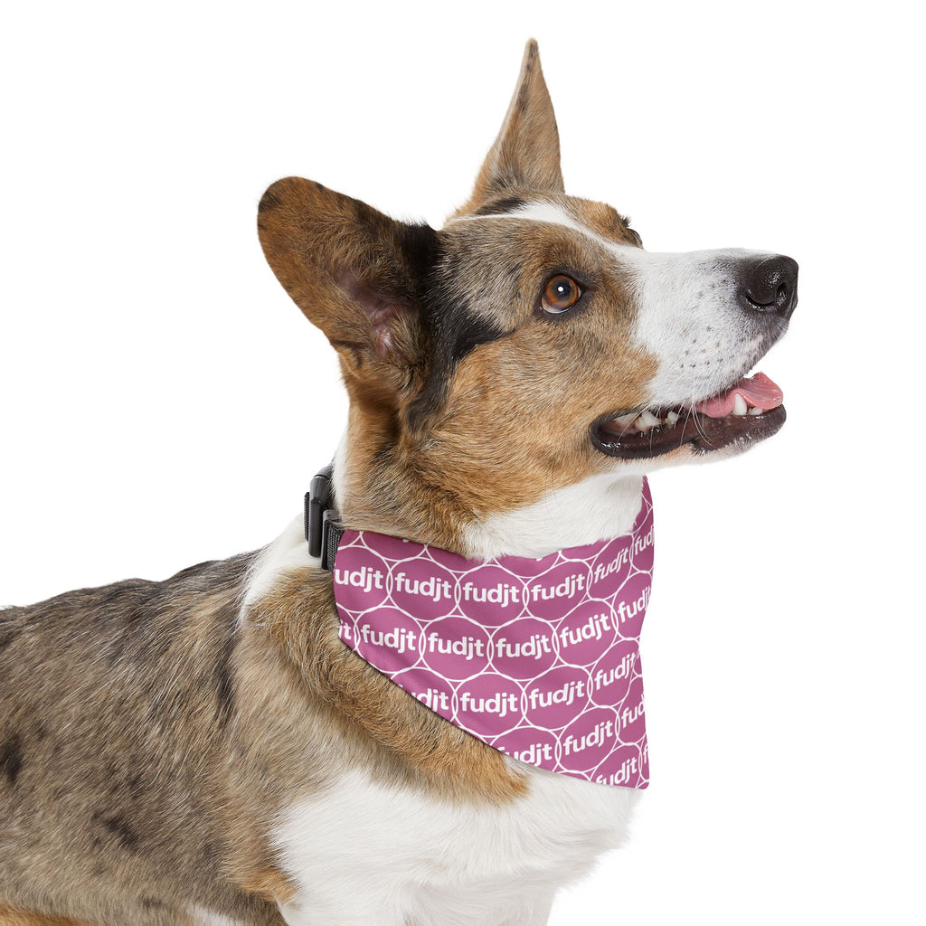 Light Pink fudjt Unbroken Chain 1.25  Bandana Collar for Dogs, Cats & More | 4 Sizes