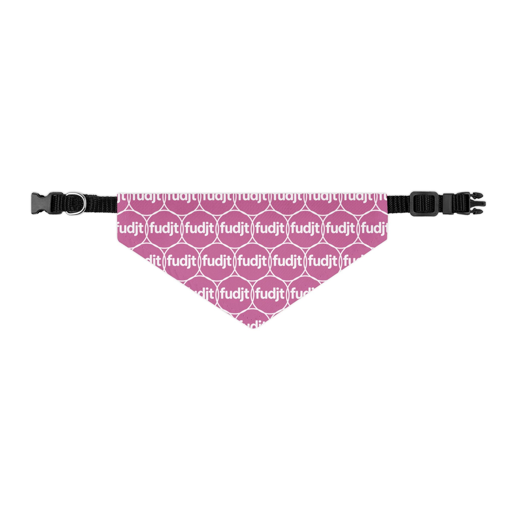 Light Pink fudjt Unbroken Chain 1.25  Bandana Collar for Dogs, Cats & More | 4 Sizes