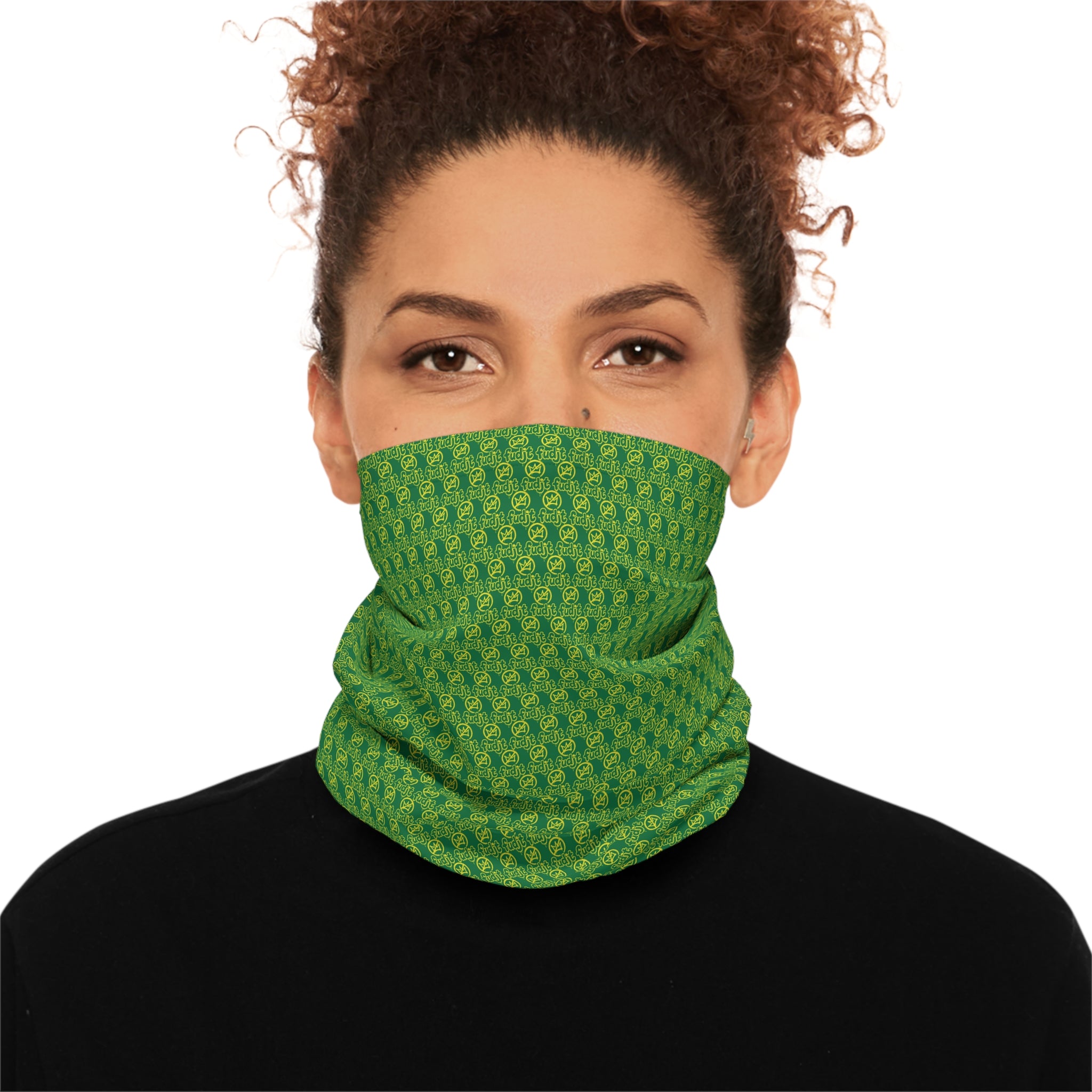 Dark Green Golden fudjt No Kings .5 Neck Gaiter