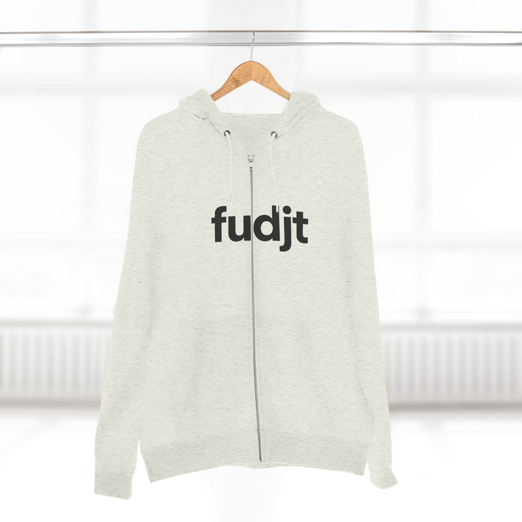 Zip Hoodie with Black fudjt Design | Cozy Everyday Comfort | 6 Colors