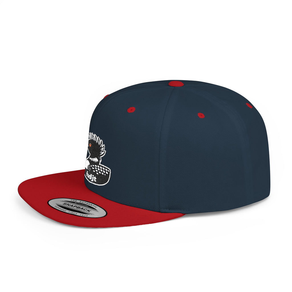 fudjt Flat Bill Snapback Hat | Rebel Loon Decoy Embroidery | 15 Colors