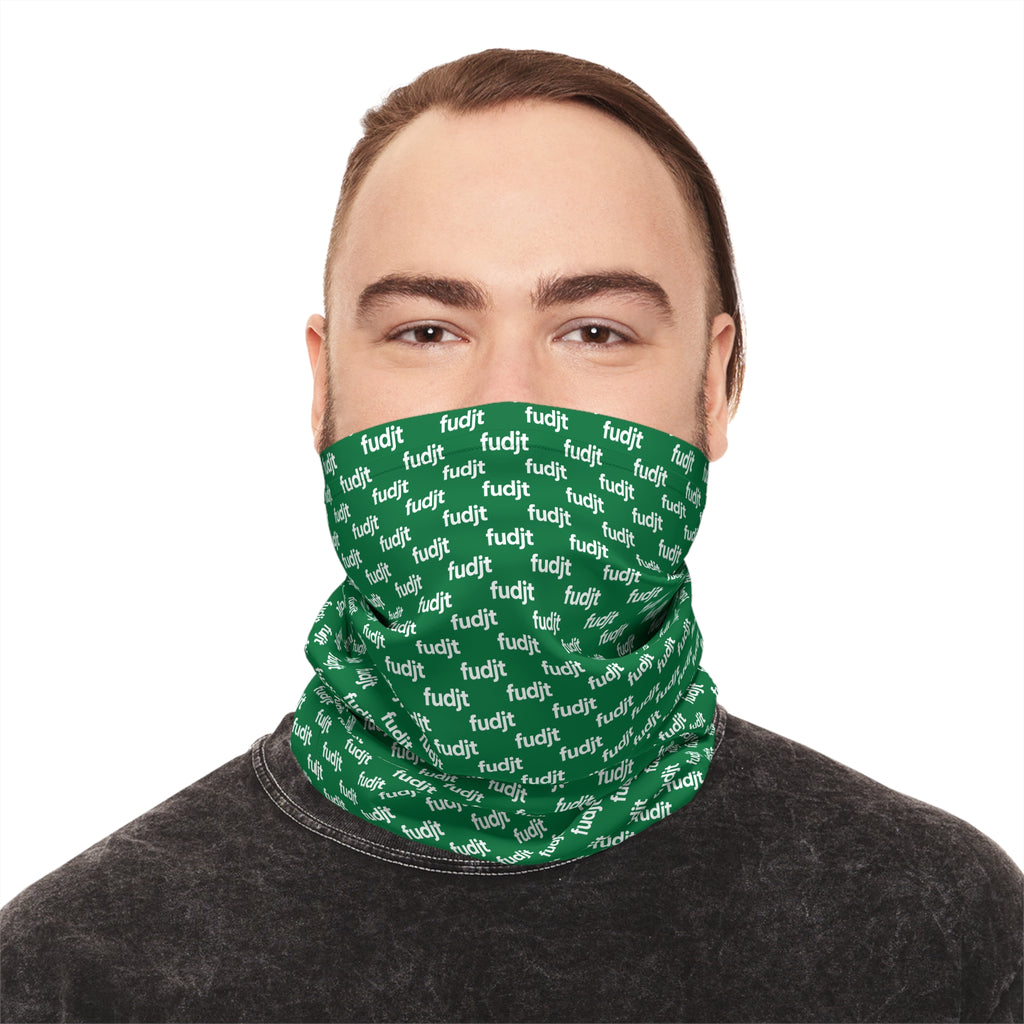 Dark Green & White fudjt Lightweight Neck Gaiter