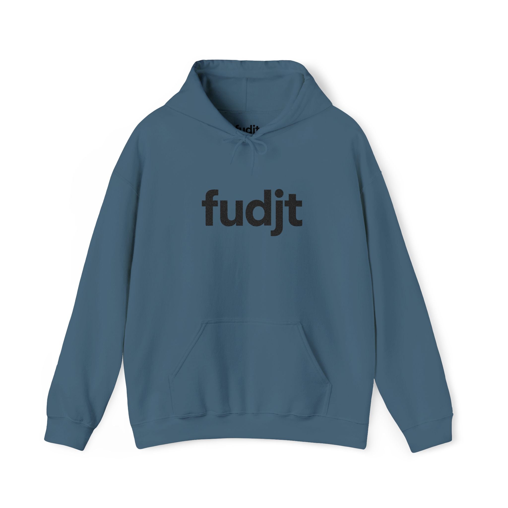 Black fudjt Embroidered Heavy Blend Hooded Sweatshirt | 15 Colors | Stand For Something.