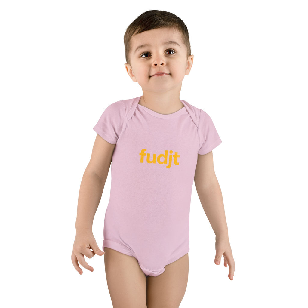 Gold fudjt Logo Baby Onesie | 4 Colors