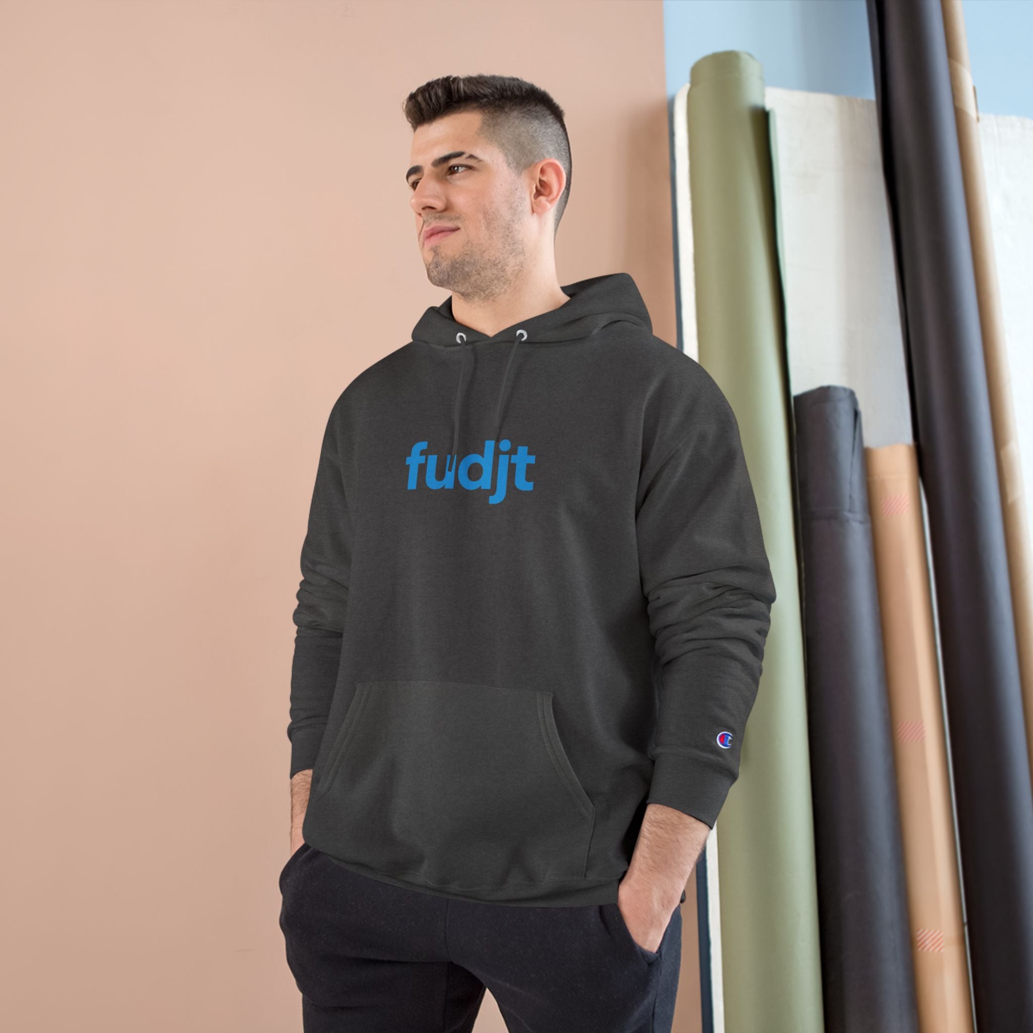 Monster Power Champion Hoodie - Retro Godzilla | fudjt vs. The Machine | Blue fudjt | 7 Colors
