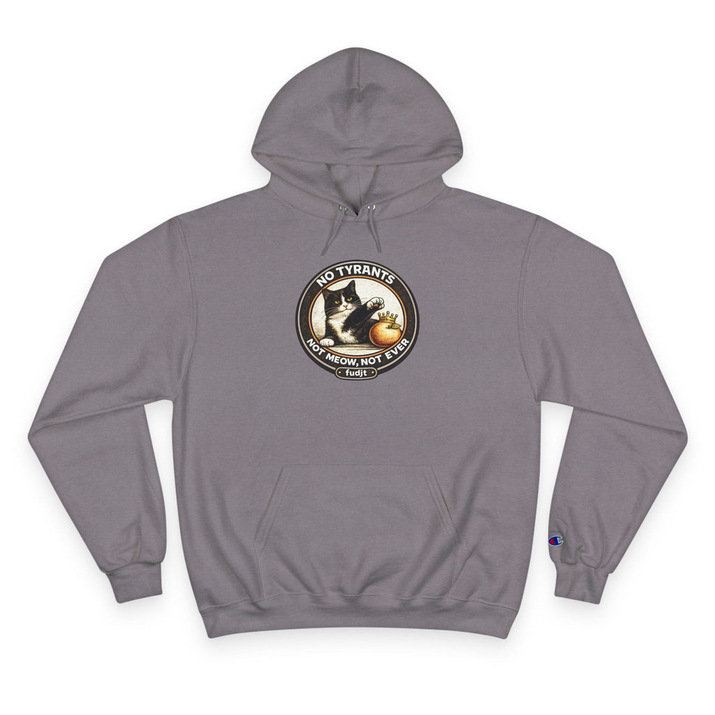 Fascists Get Scratches / No Tyrants Champion Cat Hoodie | Front & Back Graphics | 7 Colors