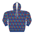 fudjt No Kings Clown Town Hoodie | All Over Dark Blue Stagger Lee 5-45