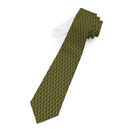 Black Golden fudjt No Kings Necktie - view 2