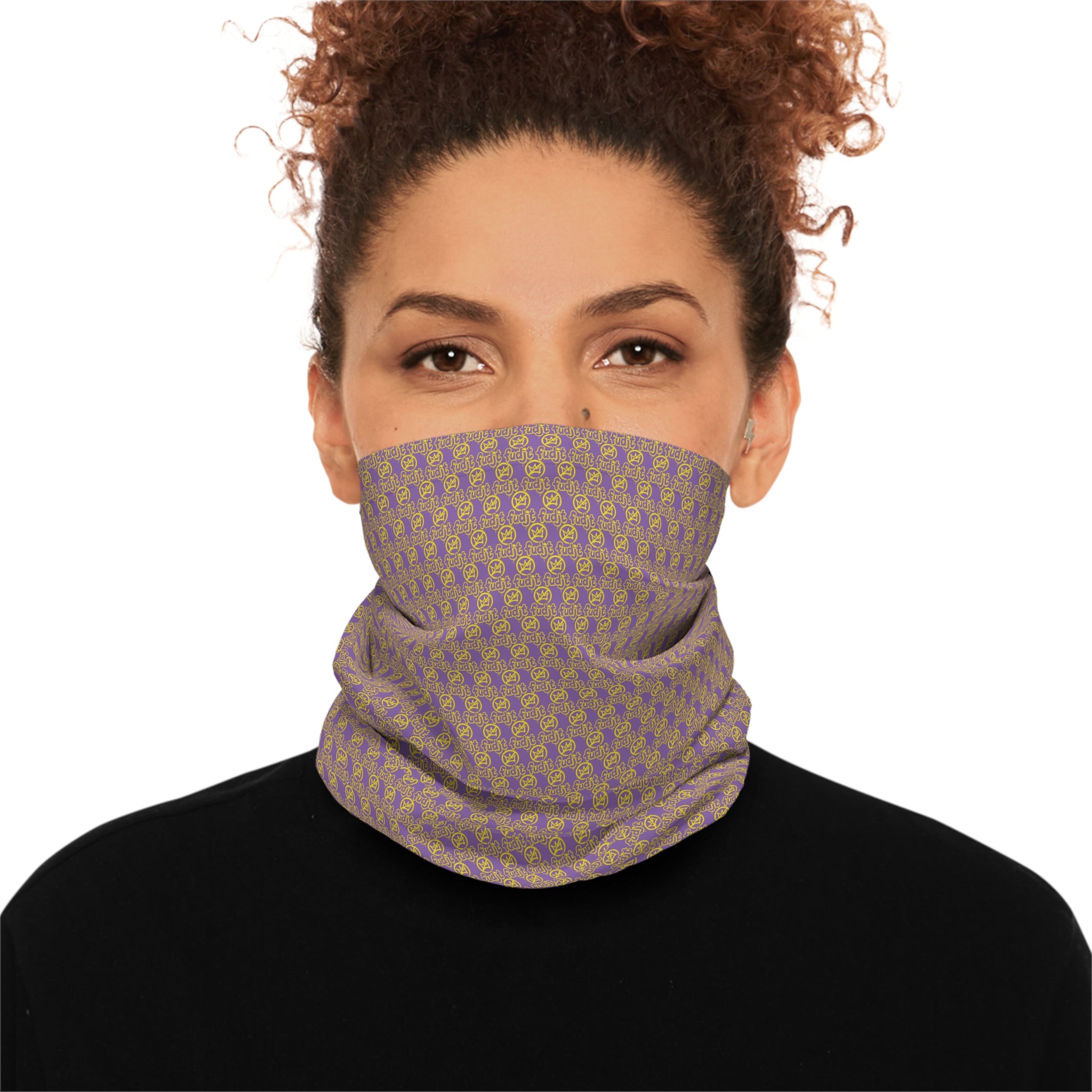 Light Purple Golden fudjt No Kings .5 Neck Gaiter